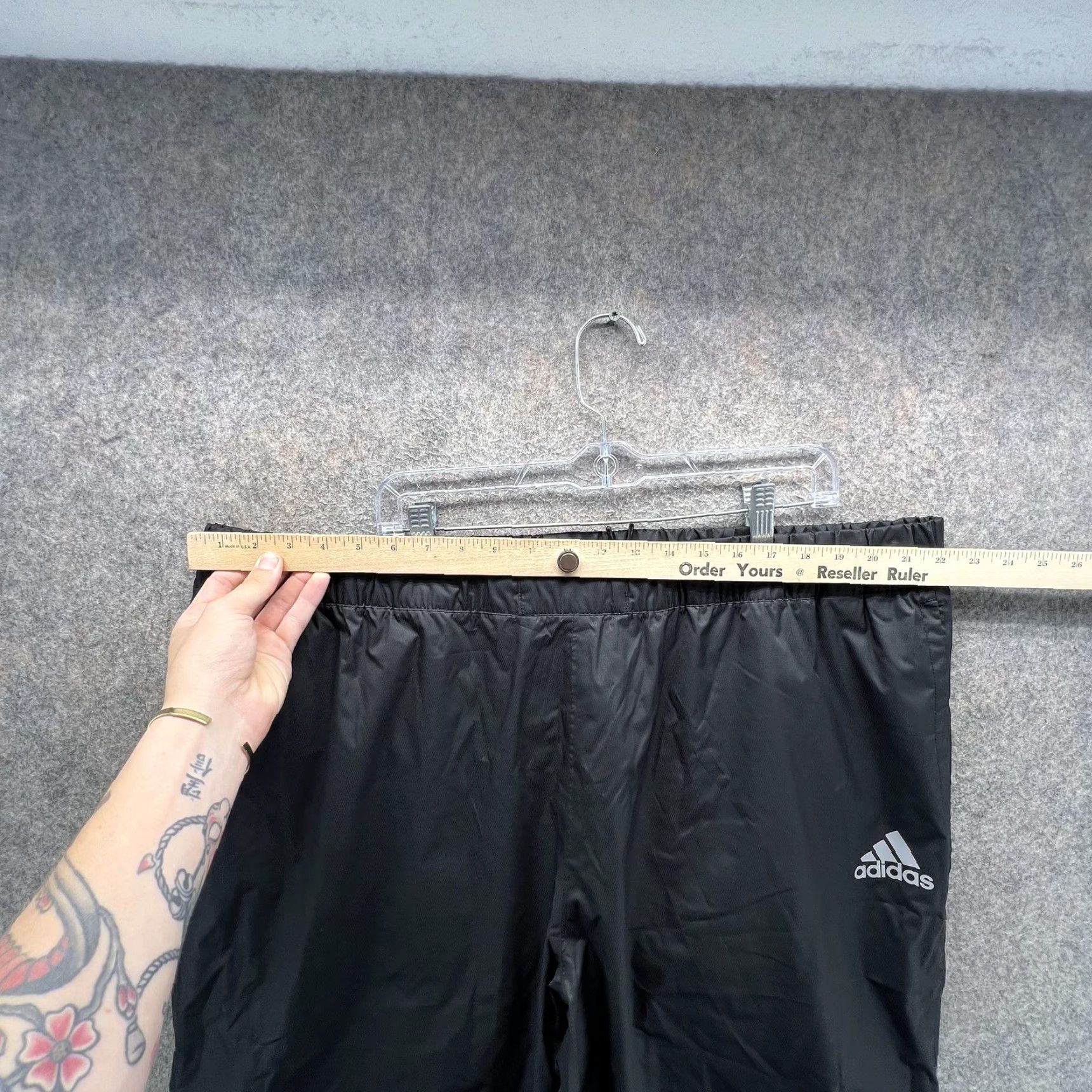 Adidas Adidas Rain Pants Mens 2XL Black Climastorm Golf Wind Water Resistant Shell Pants Size US 39 - 4 Thumbnail