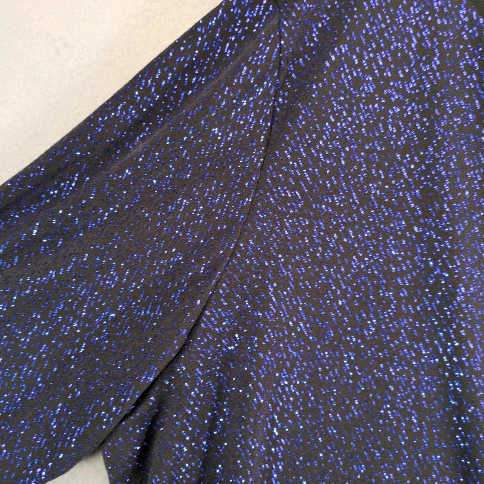 Other Formal Fashions 3X Black Navy Glitter Knit Blouse Top Stage Size 3XL / US 20-22 - 10 Thumbnail