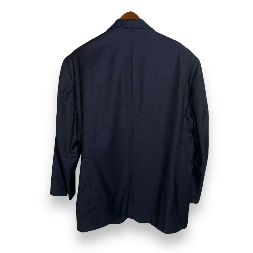 Oxxford Clothes Navy Oxxford Clothes Bespoke 3 Roll 2 Suit Jacket Size 46R Size 46R - 11 Thumbnail
