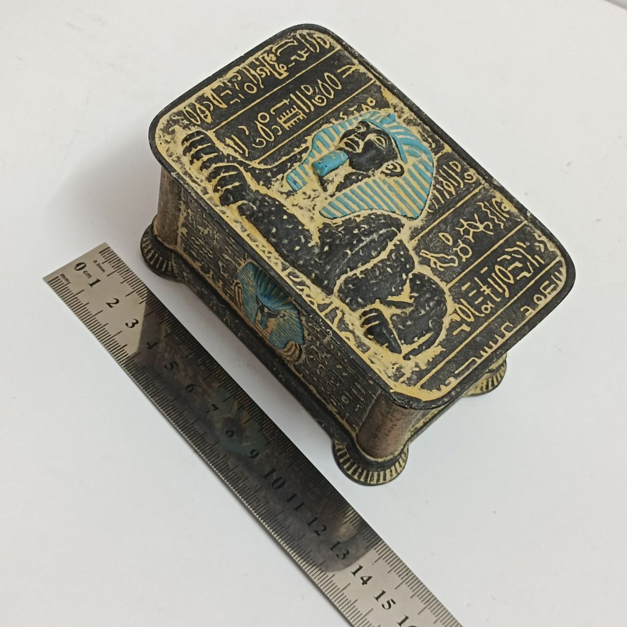 Other Antique-style Egyptian Pharaoh trinket box with hieroglyphic Size ONE SIZE - 6 Thumbnail