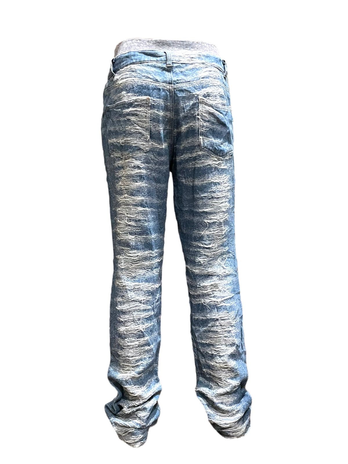 If Six Was Nine × Japanese Brand × Le Grande Bleu (L.G.B.) Japan Oceanus Waves Destroy Jeans Size US 31 - 20 Thumbnail