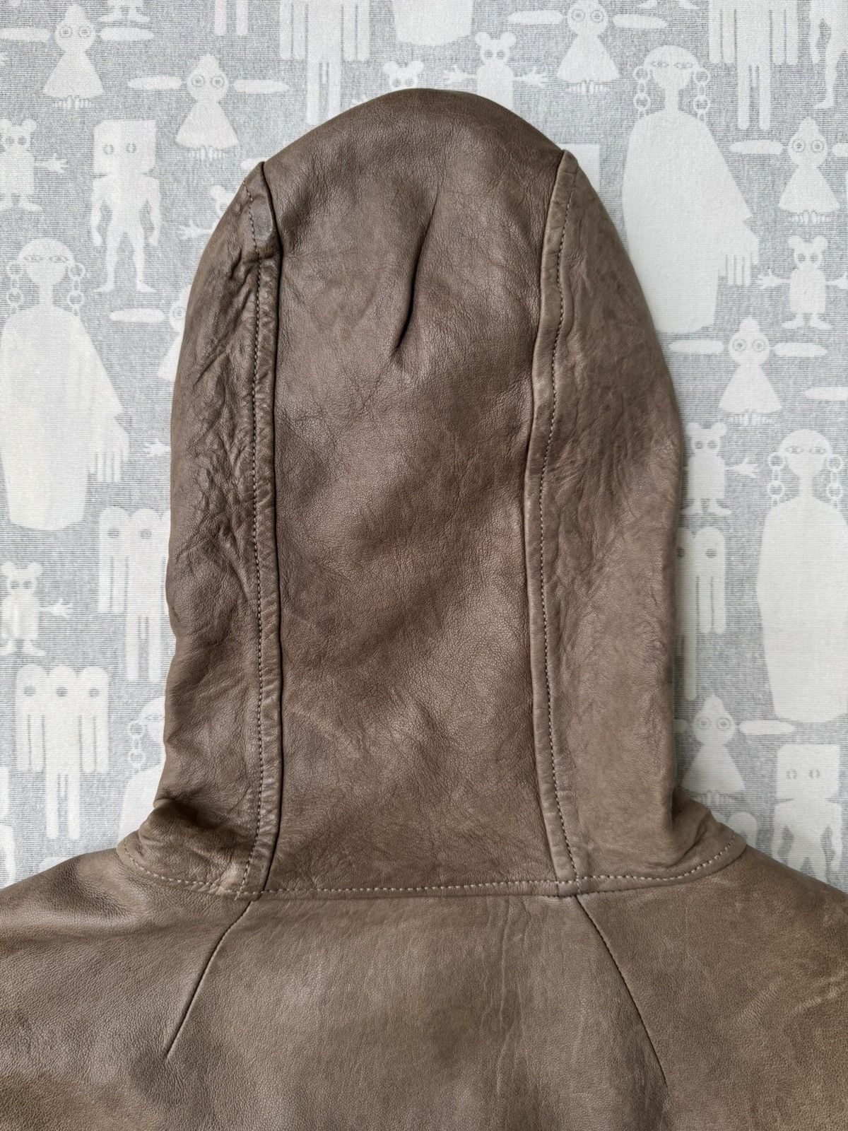 Rick Owens Rick Owens AW07 Hammered Lamb Hooded Leather Jacket Size US L / EU 52-54 / 3 - 9 Thumbnail