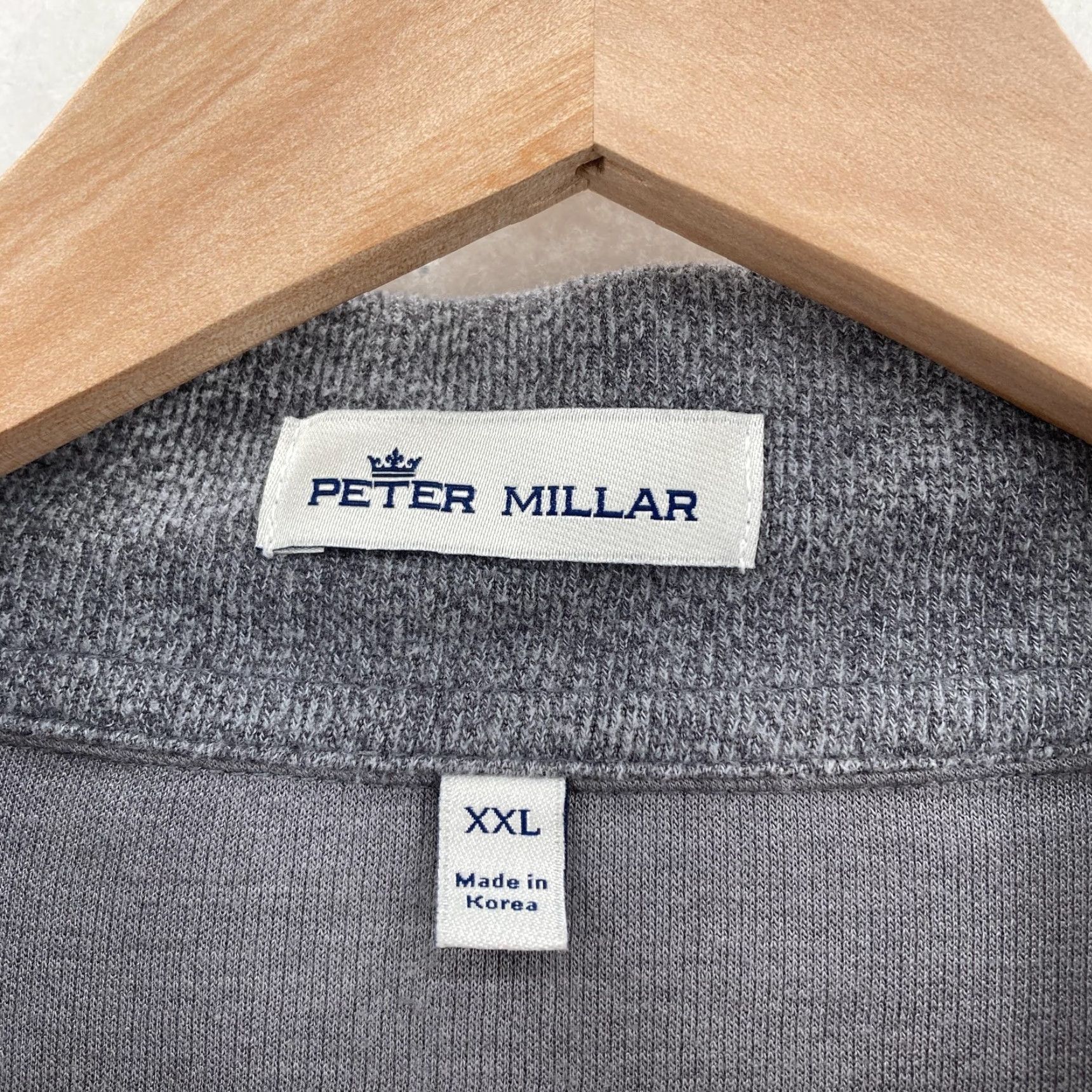 Peter Millar VINTAGE Peter Millar Sweater Mens 2XL Gray Quarter Zip Golf Pullover Performance Tourney Size US XXL / EU 58 / 5 - 4 Thumbnail