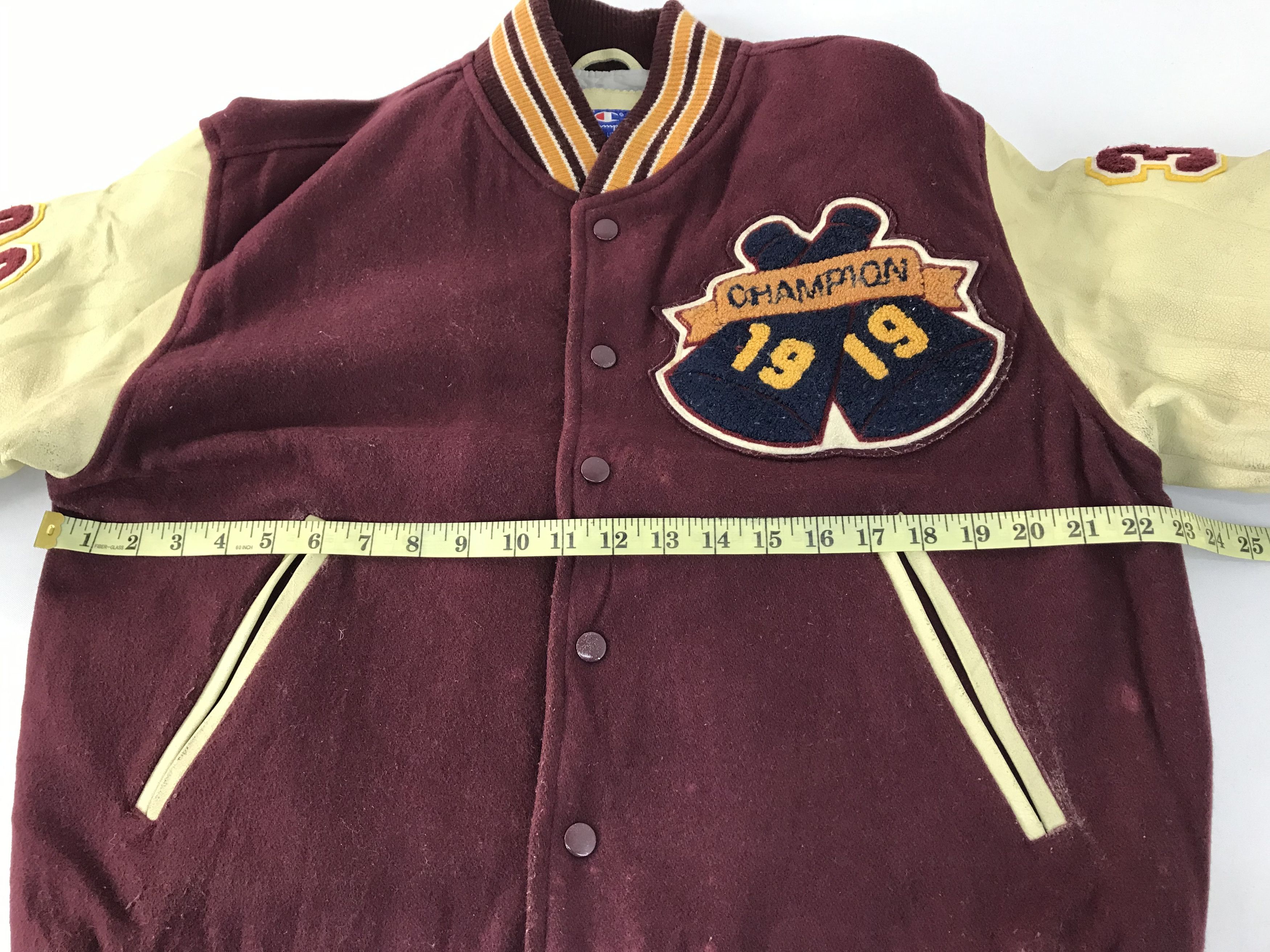 Champion 90s Champion 1919 Varsity Jacket Leather Sleeve Size US L / EU 52-54 / 3 - 12 Thumbnail