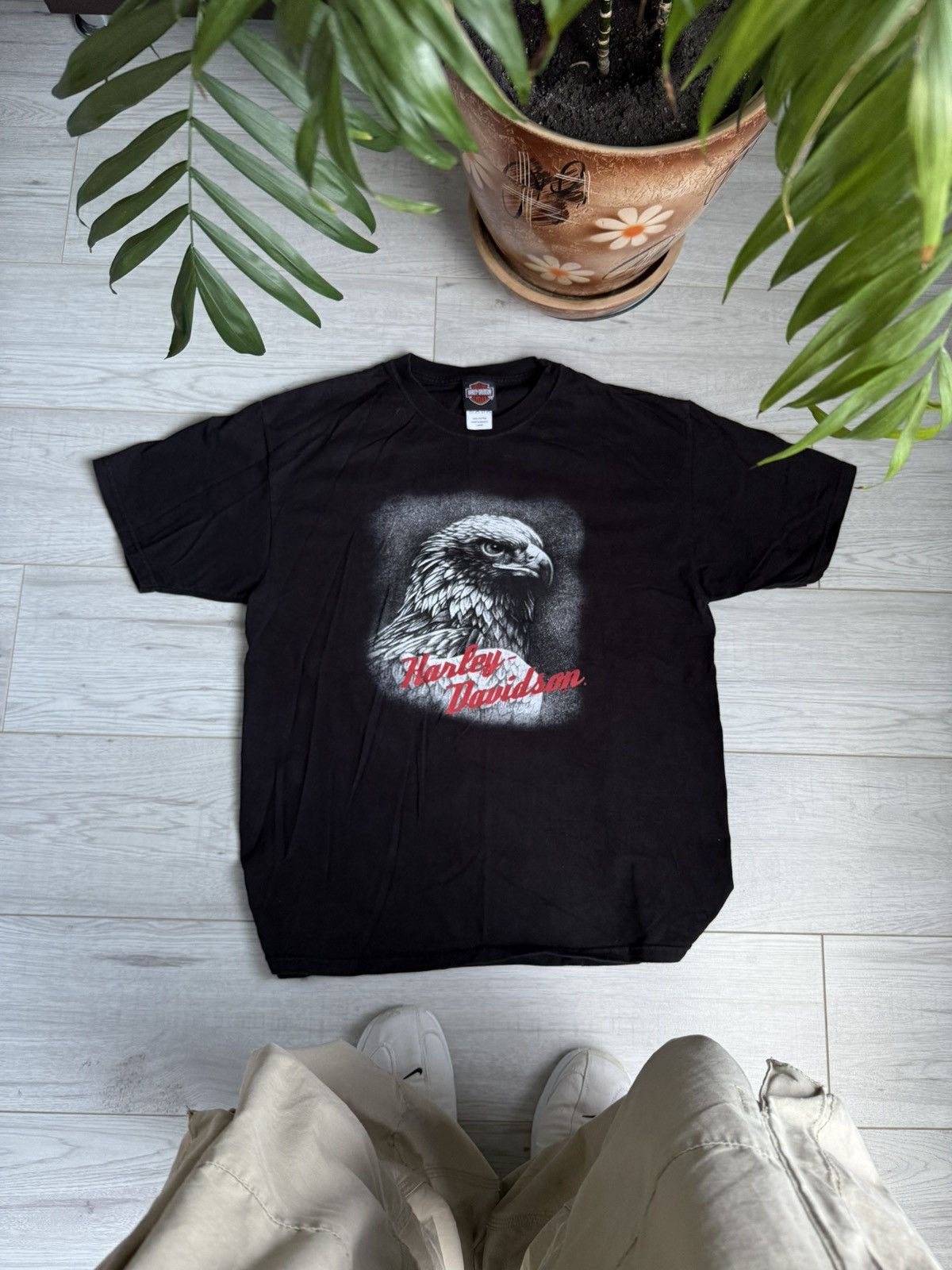 Harley Davidson × Vintage Vintage tee Harley Devidson Lorida American eagle USA logo Size US L / EU 52-54 / 3 - 1 Thumbnail