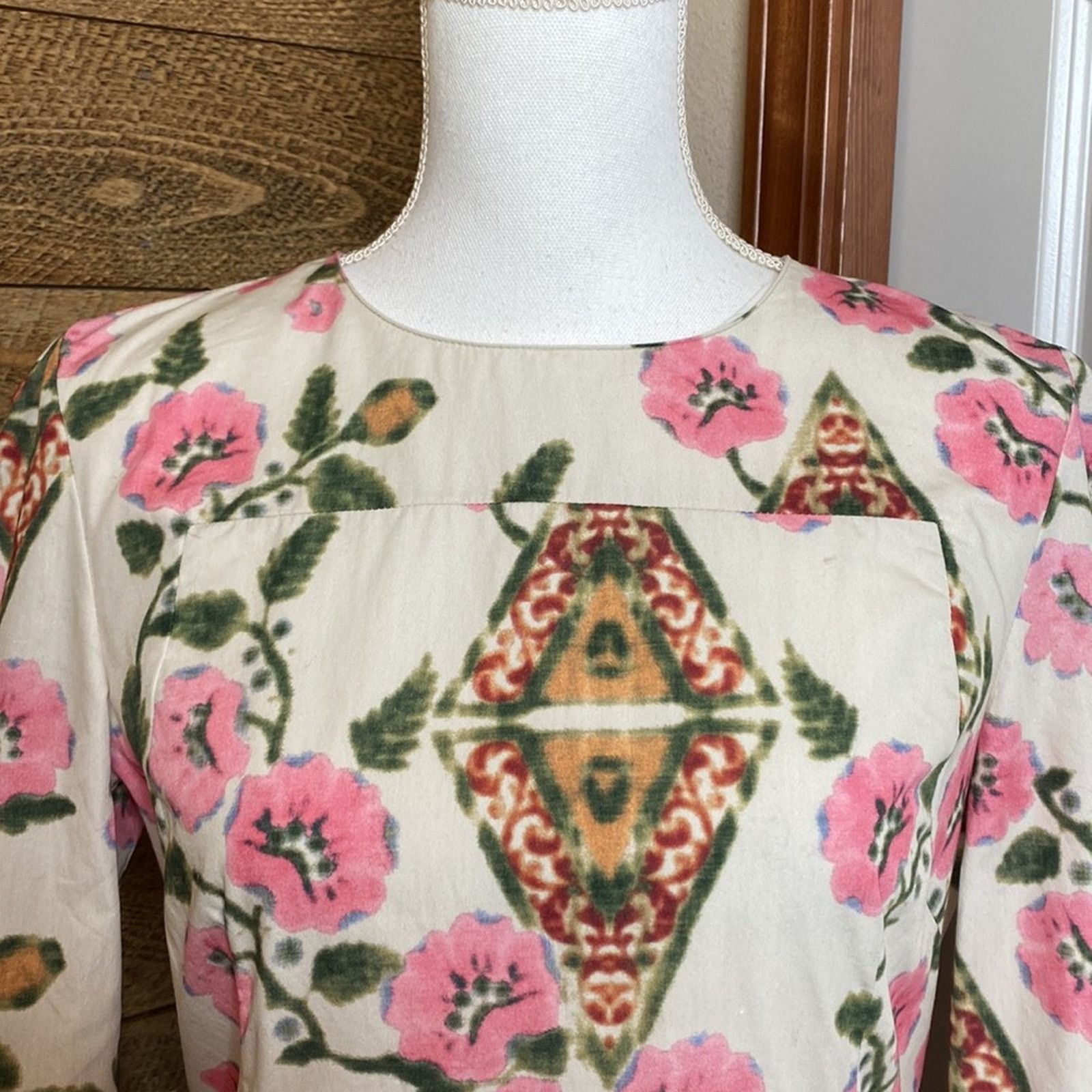 Marni Marni A-Line Dress Pink Floral Poplin Size 40/ US 4 Size S / US 4 / IT 40 - 4 Thumbnail