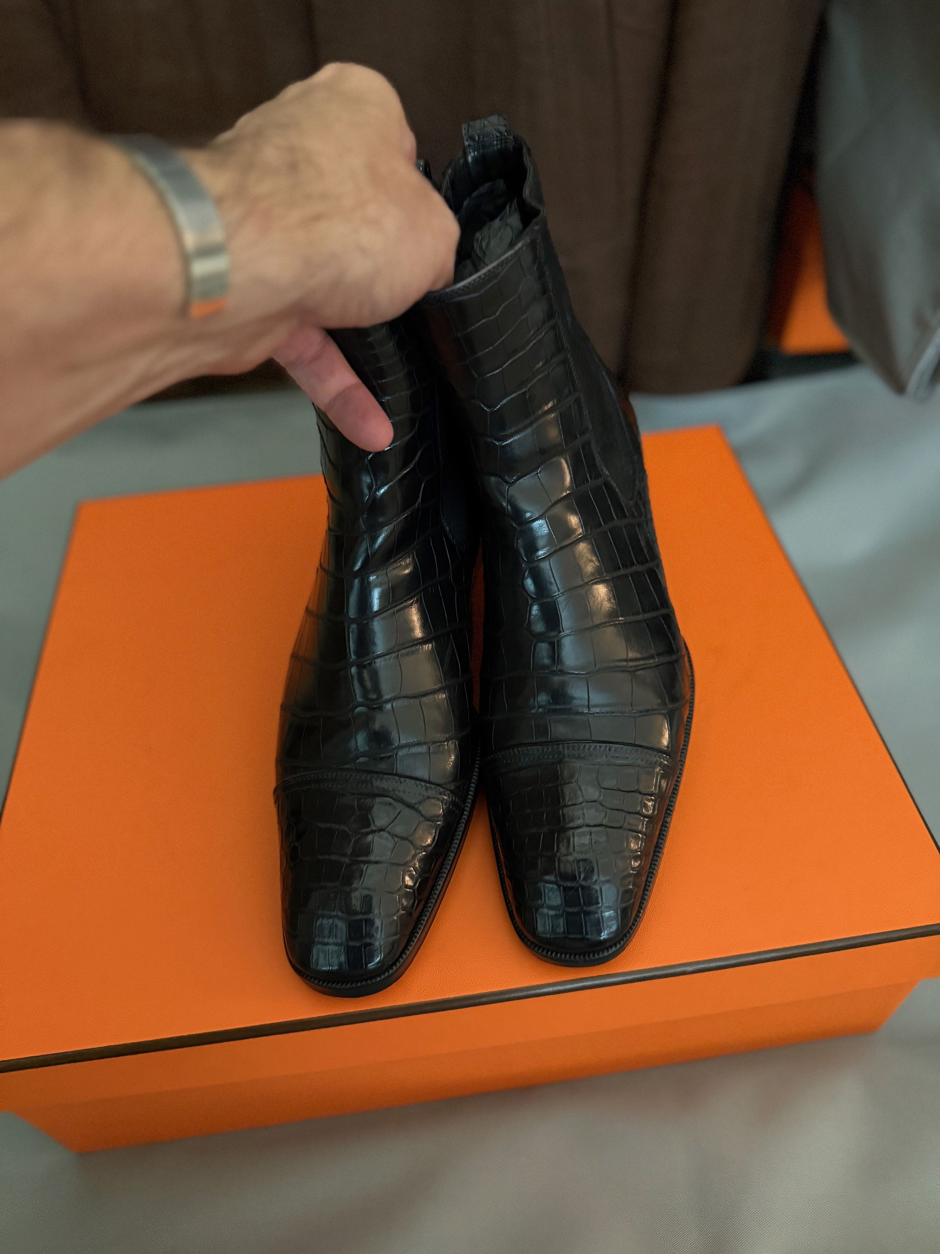 Tom Ford The A-List Ultra-Rare $17,800 w/tax Alligator Chelsea Boots Size US 8.5 / EU 41-42 - 21 Thumbnail