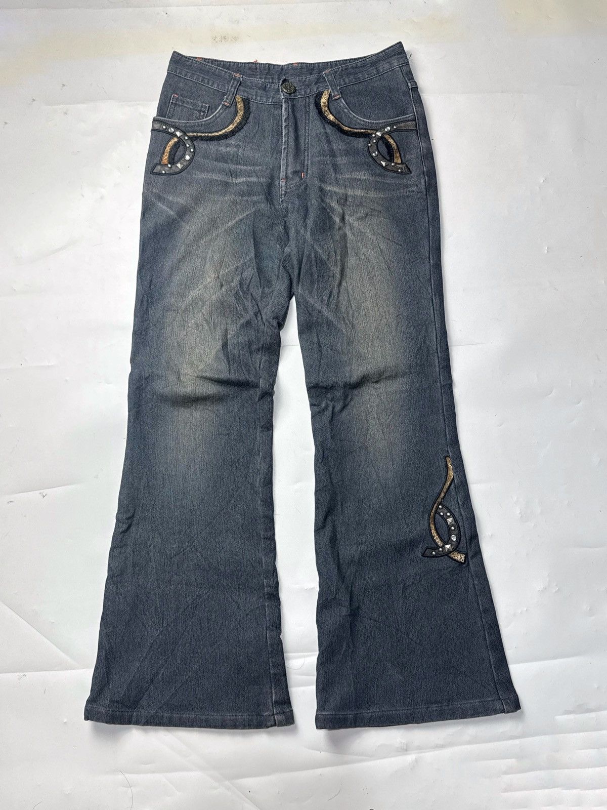 If Six Was Nine Flare Japanese Denim Casa Jeans Styled Size US 29 - 1 Thumbnail