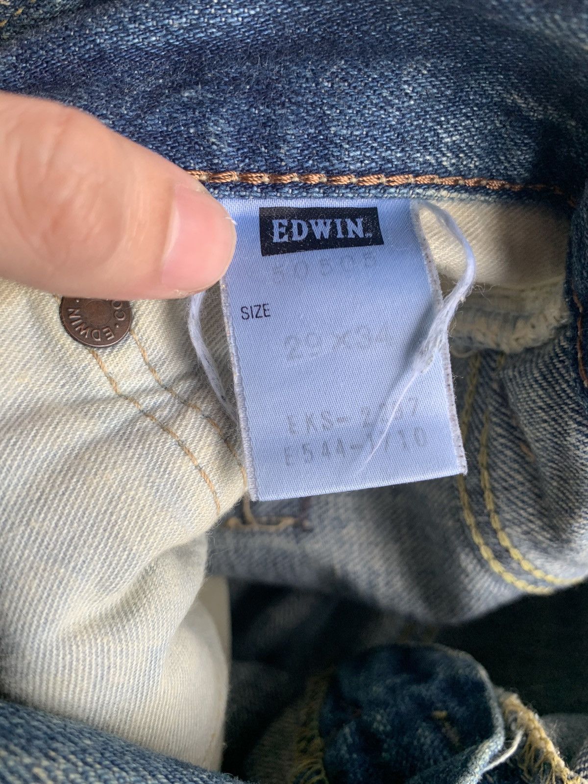 Edwin EDWIN 505Z JAPANESE FADED & RUSTY SELVEDGE DISTRESSED DENIM Size US 34 / EU 50 - 16 Thumbnail