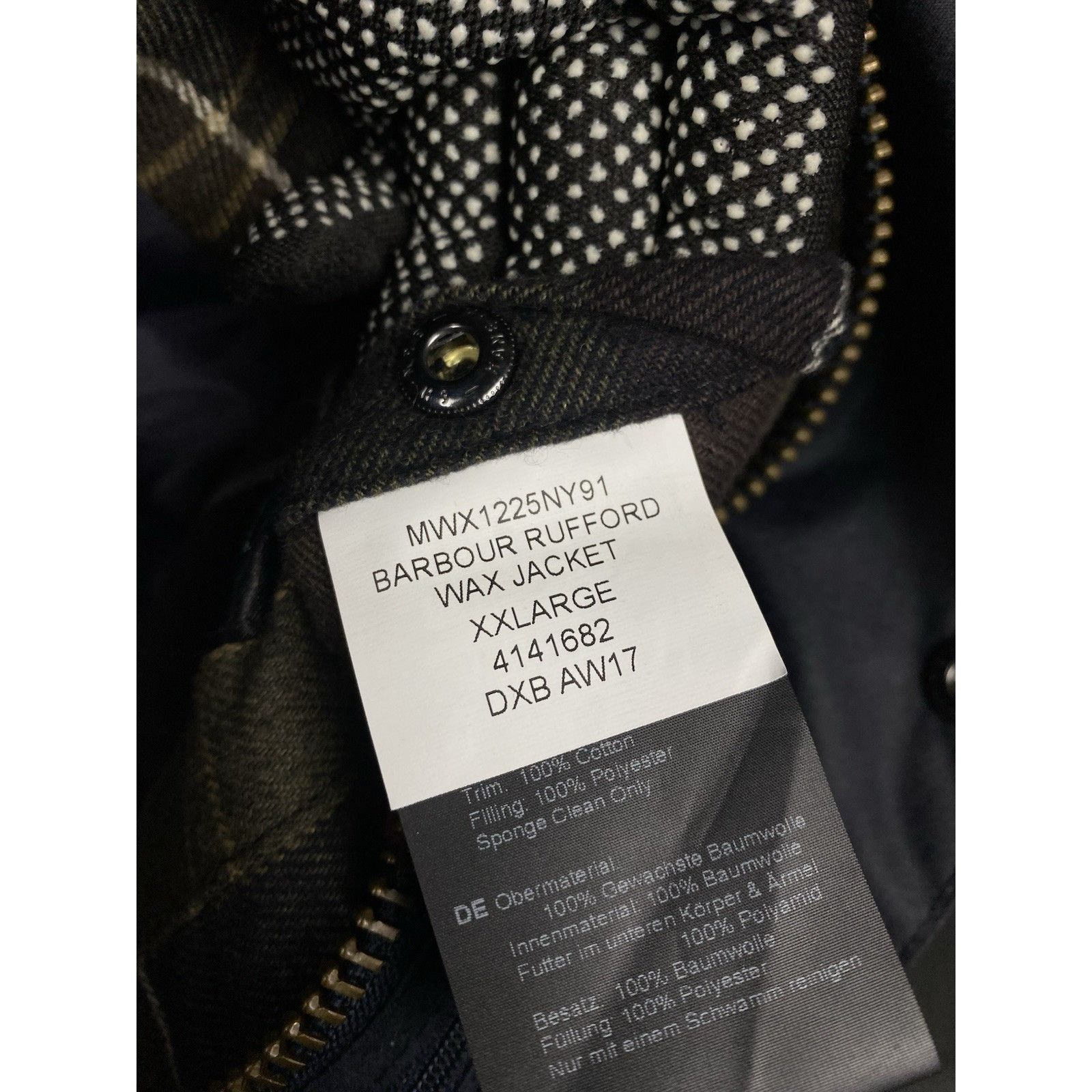 Barbour MINT! Barbour Rufford Men's Blue Waxed Insulated Motorcycle Size US XXL / EU 58 / 5 - 13 Thumbnail