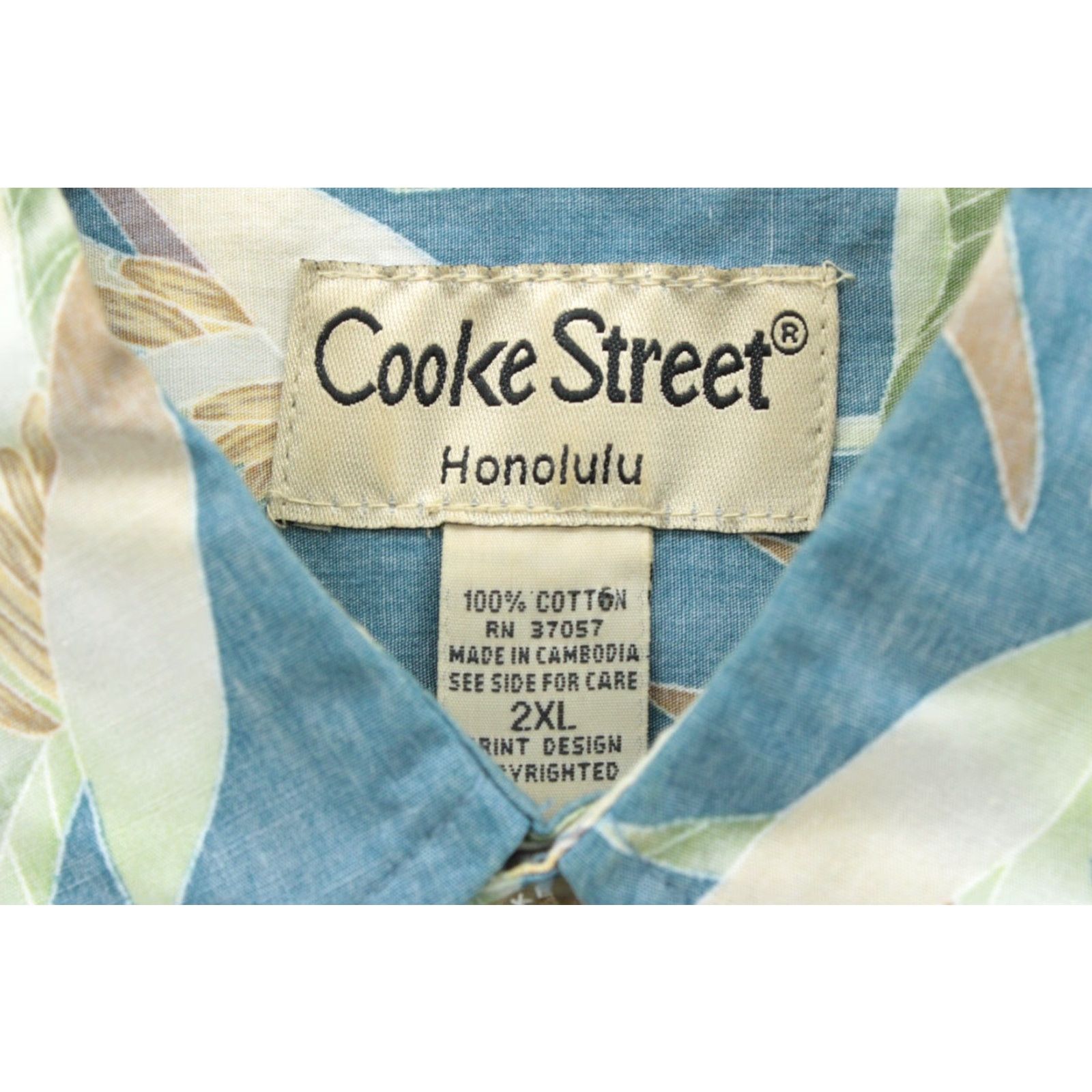 ALOHAS VINTAGE Cooke Street Honolulu Hawaiian Shirt Mens 2XL Blue Floral Aloha Vacation Size US XXL / EU 58 / 5 - 4 Thumbnail