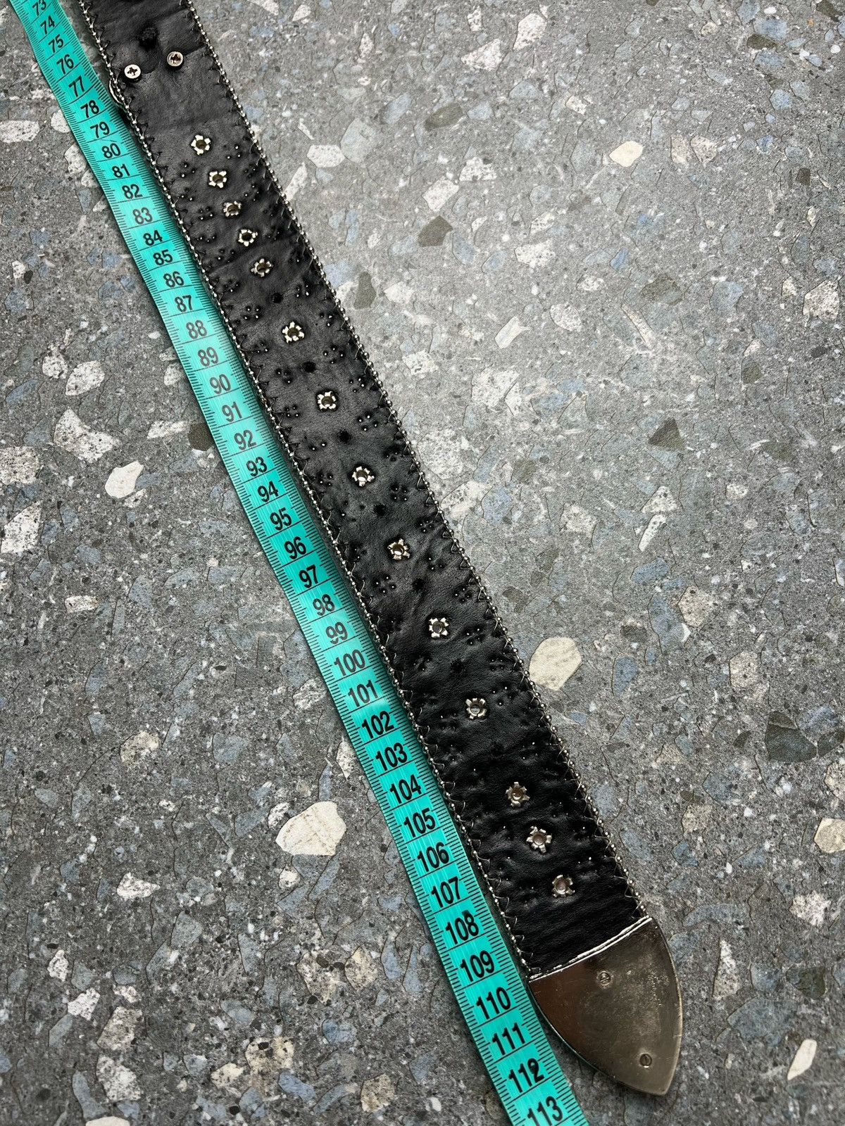 Japanese Brand × Vintage Rhinestone Skull Buckle Belt crystals Size ONE SIZE - 11 Thumbnail