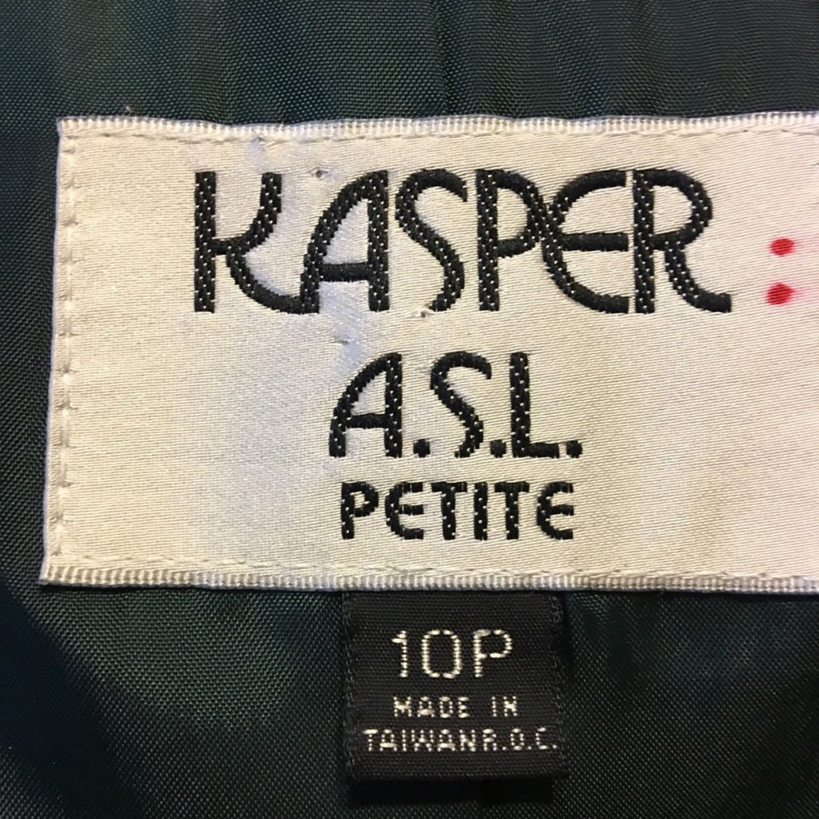 Vintage Kasper ASL green skirt button jacket set 10P Size L / US 10 / IT 46 - 7 Thumbnail