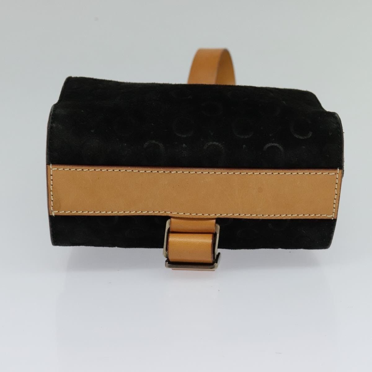 Celine CELINE C Macadam Canvas Shoulder Bag Suede Black Size ONE SIZE - 9 Thumbnail