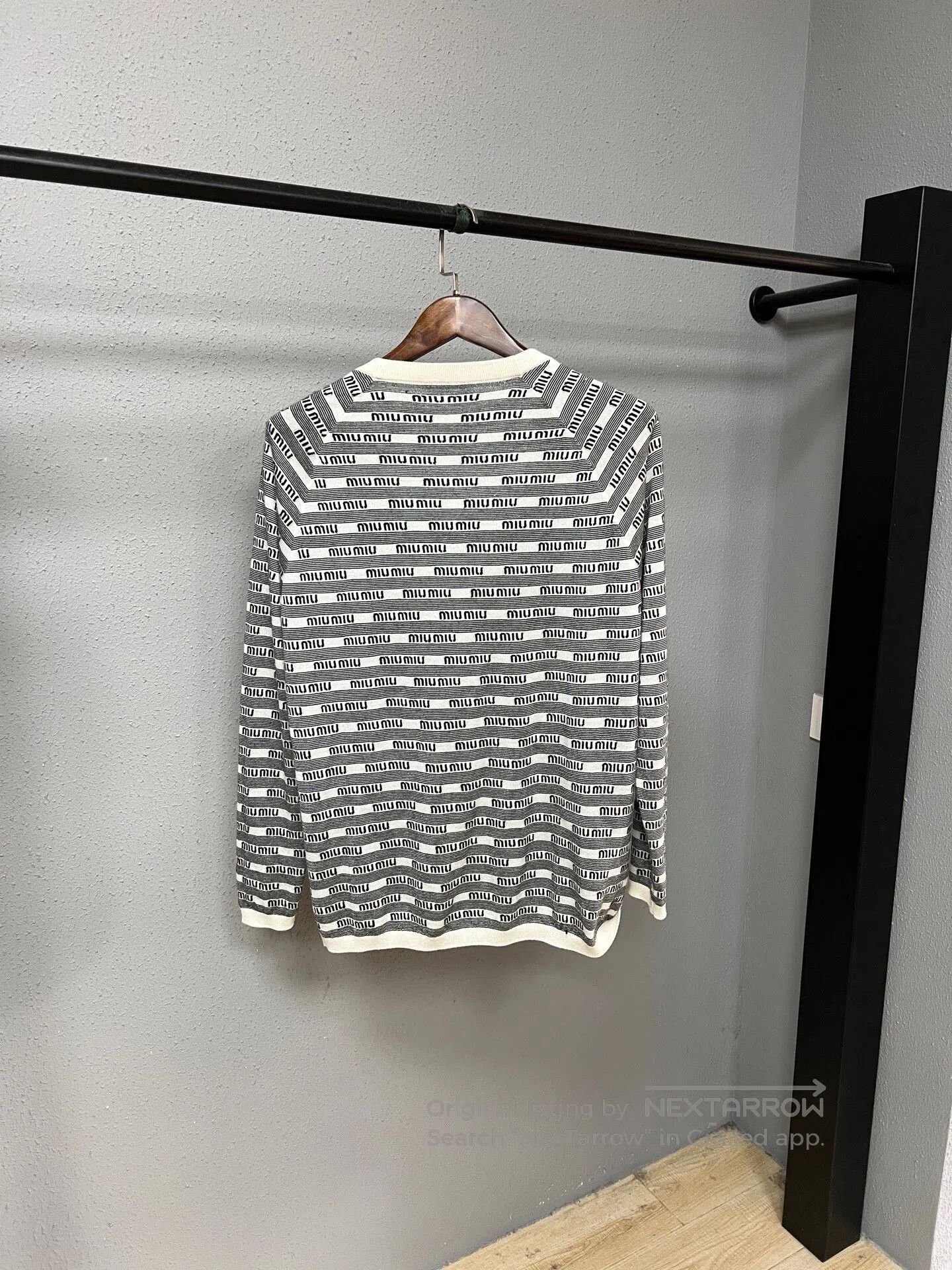 Miu Miu miu miu black and white printed cardigan. Size M / US 6-8 / IT 42-44 - 2 Thumbnail