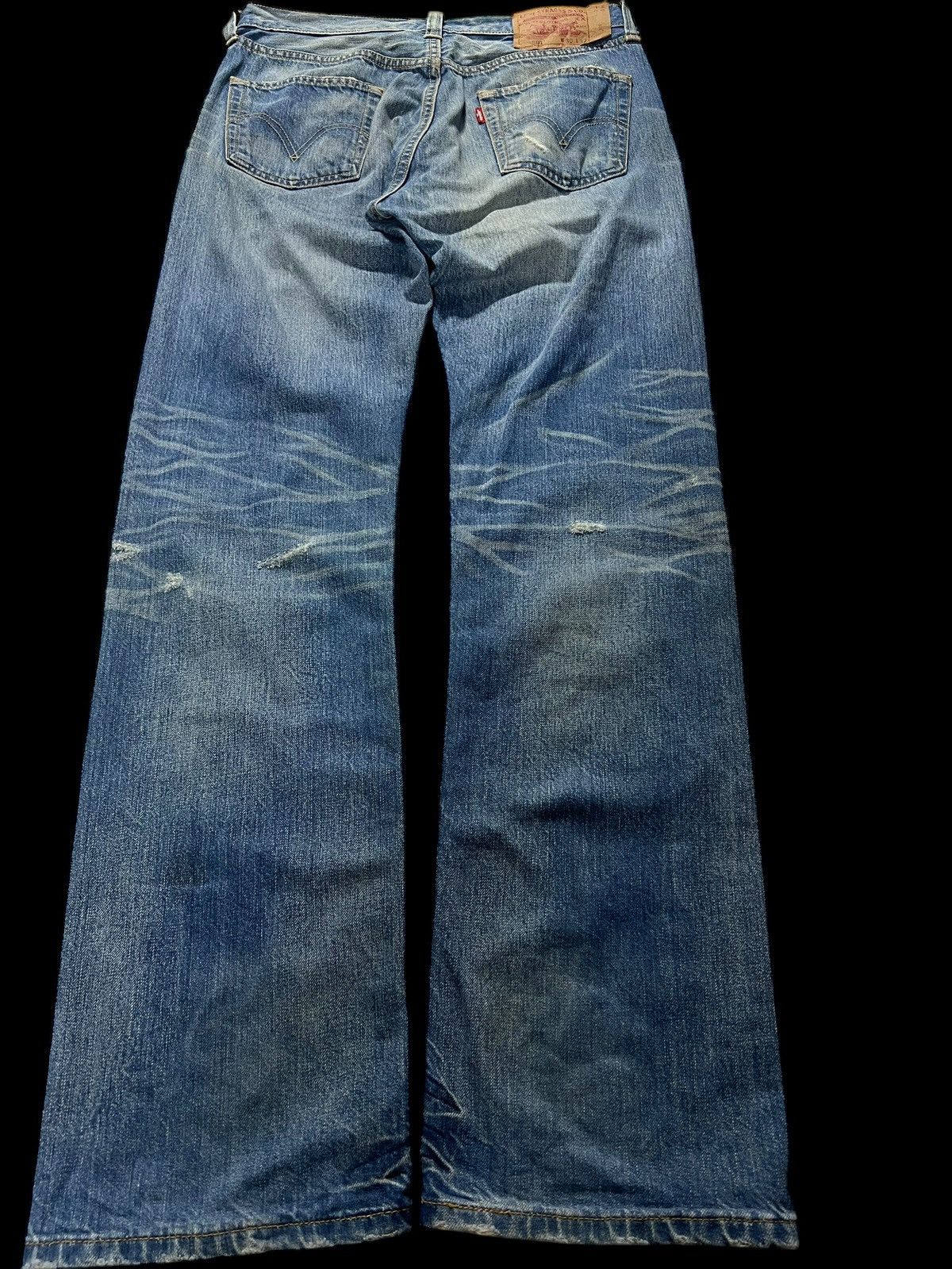 Levi's × Levi's Vintage Clothing 💥Rare💥Vintage 90’Levis 501 Kurt Corbain Distressed Jeans Size US 30 / EU 46 - 2 Thumbnail