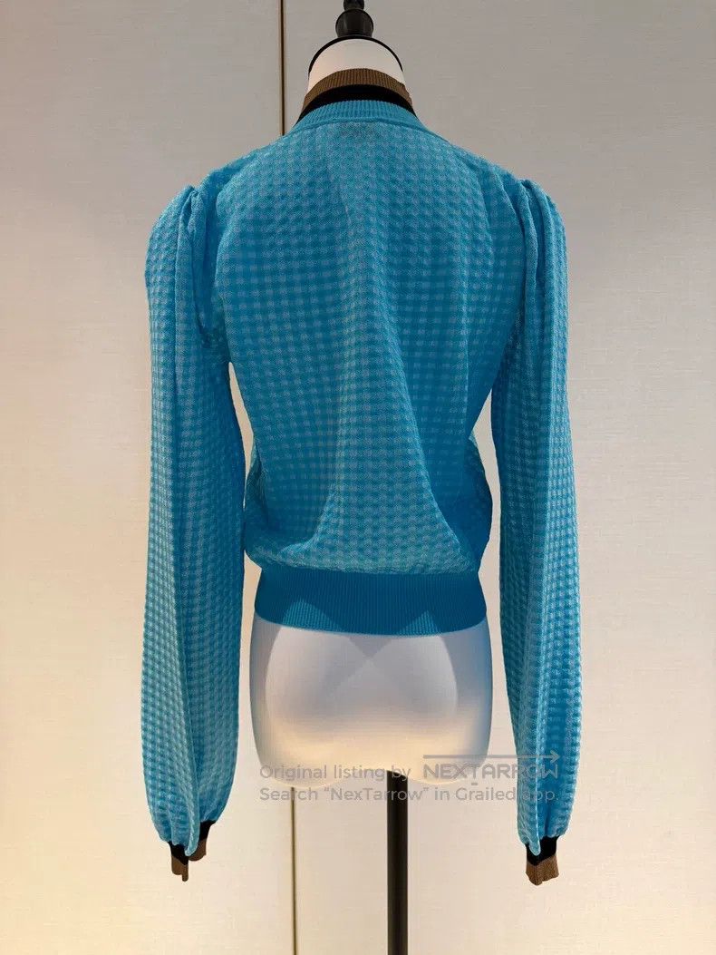 Fendi Fendi Lantern Sleeve Subtle Pattern Knit Top Size XS / US 0-2 / IT 36-38 - 2 Thumbnail