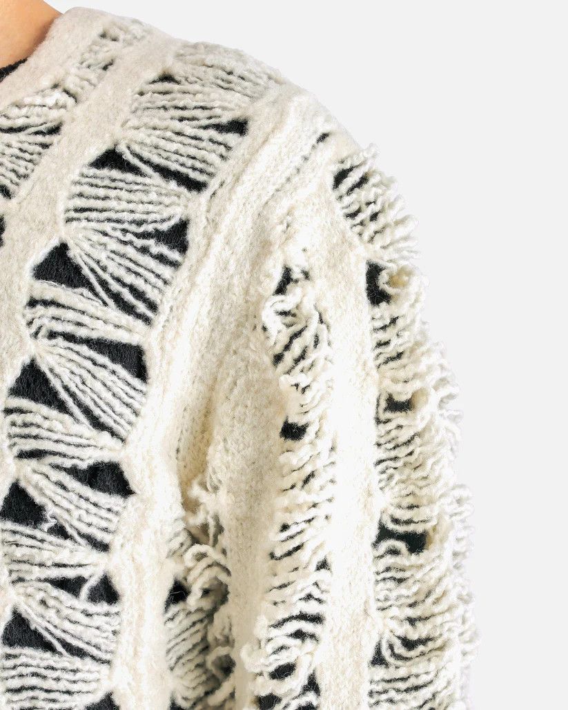 Comme des Garcons Homme Plus o1s1v1r1oon0925 Long Sleeve Sweater in Natural/White Size US M / EU 48-50 / 2 - 6 Thumbnail