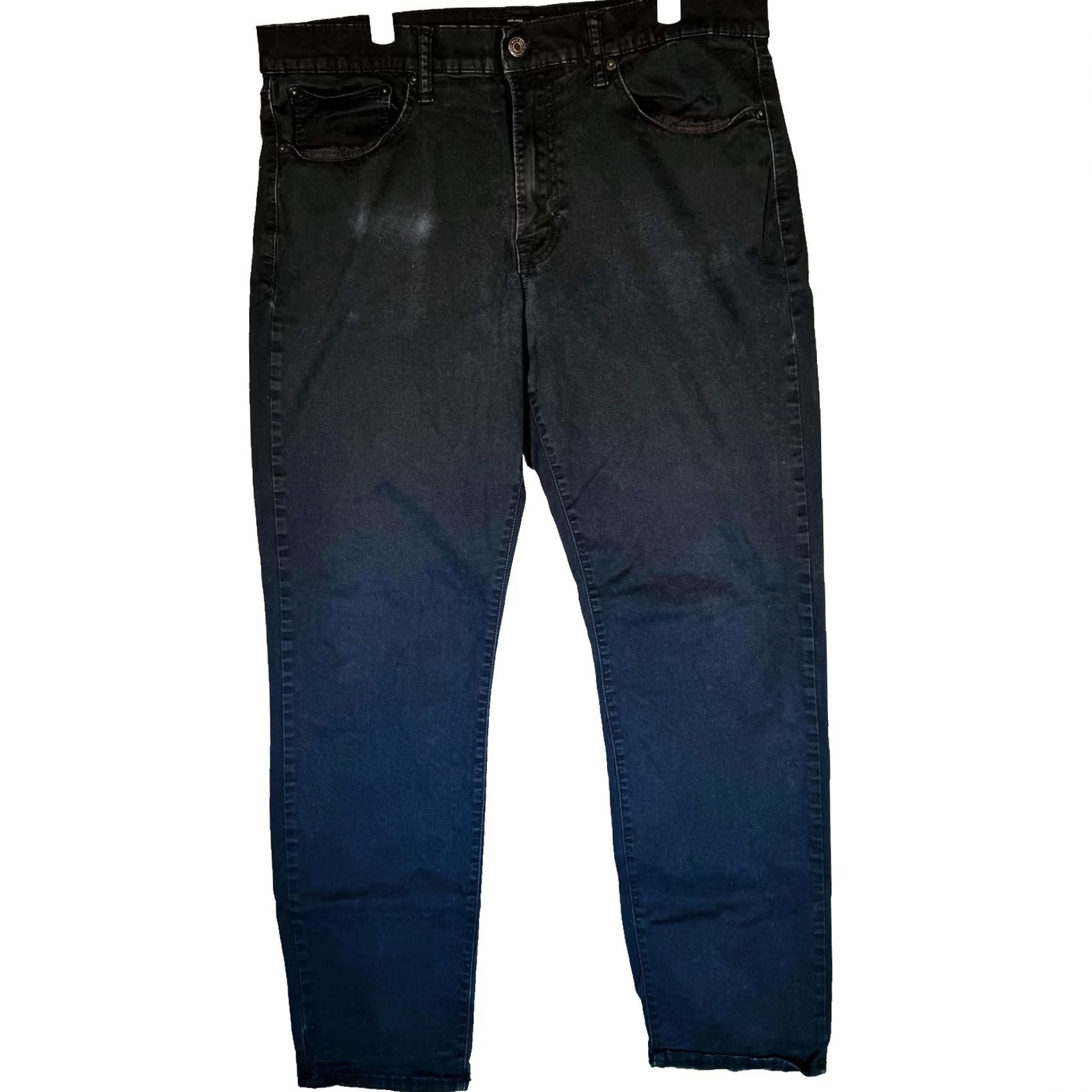 Lucky Brand Lucky Brand 121 Slim Jeans Mens 36x32 Black Charcoal Wash Zip Fly Tapered Denim 5-Pocket Stretch Vintage No (adjusted) Size US 36 / EU 52 - 5 Thumbnail