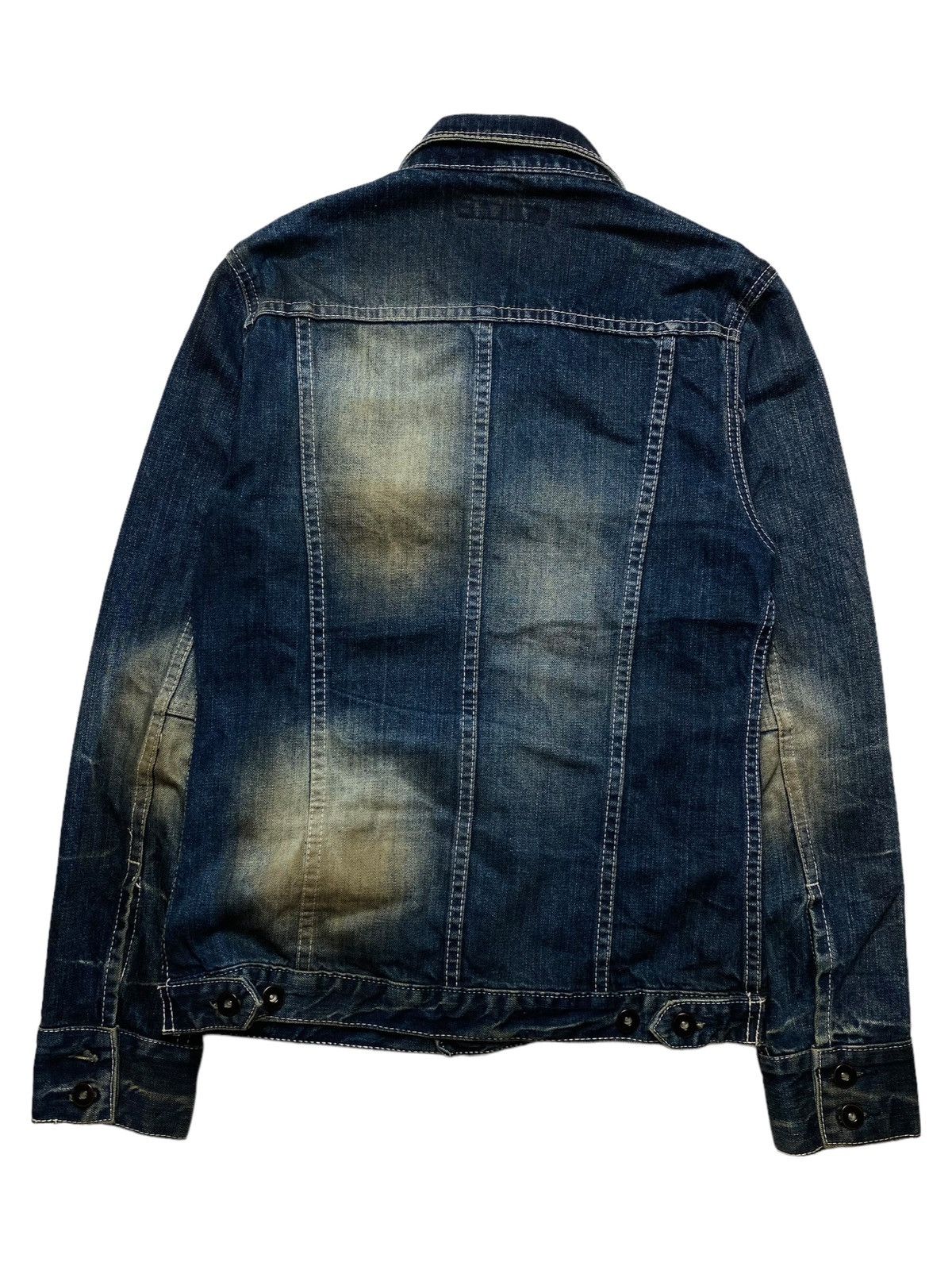 GOSTAR DE FUGA 2000s Fuga - Mud Wash Distressed Denim Jacket Size US S / EU 44-46 / 1 - 6 Thumbnail