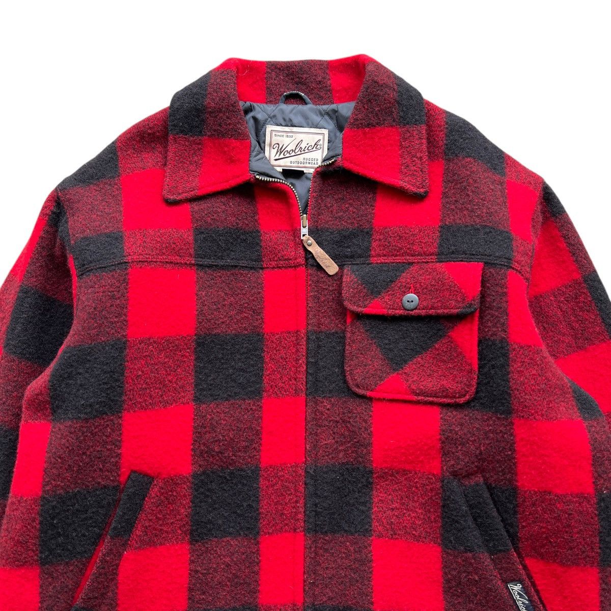 Woolrich Woolen Mills Vintage Woolrich red black buffalo-plaid wool jacket quilted Size US L / EU 52-54 / 3 - 8 Thumbnail