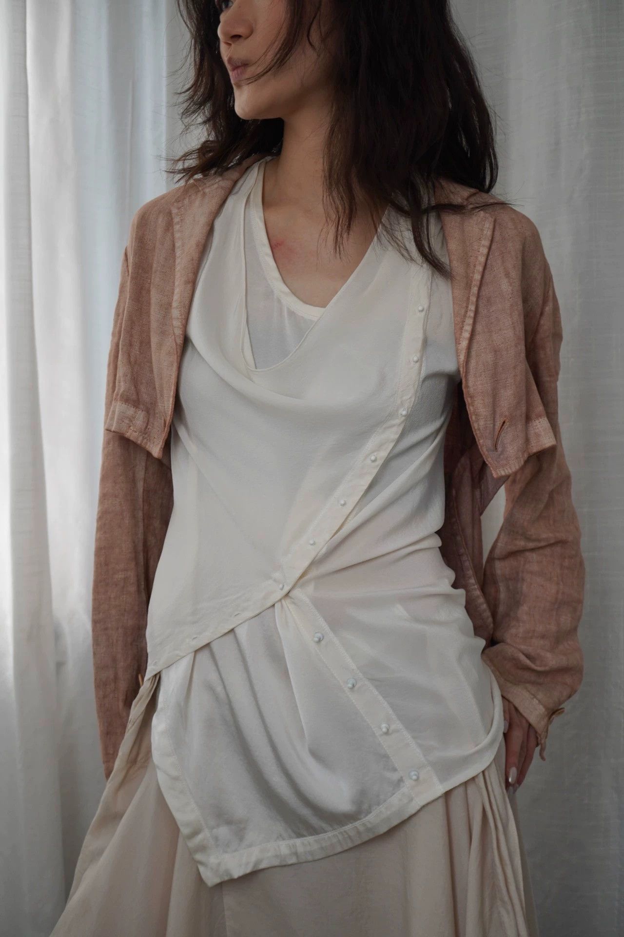 3.1 Phillip Lim PHILLIP LIM 00s Silk Button Plunge Neck Vest Women Size XS / US 0-2 / IT 36-38 - 4 Thumbnail