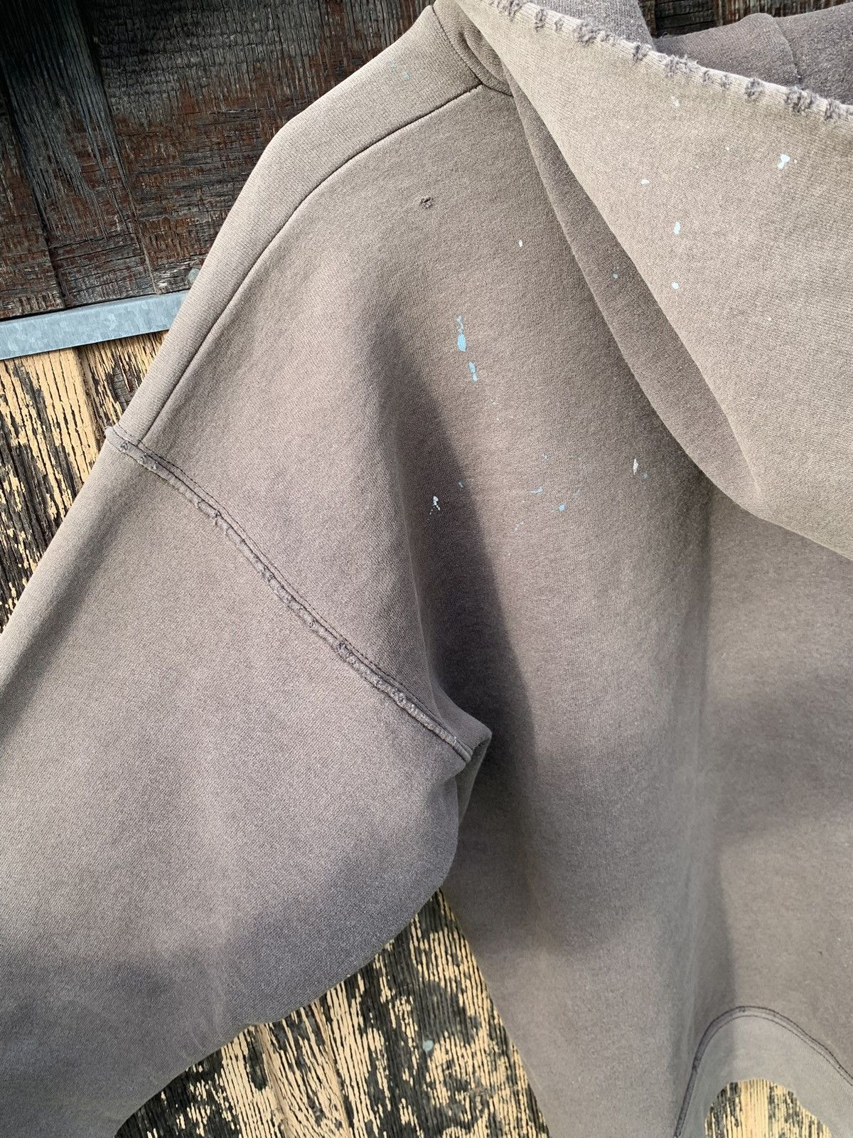 Vintage Vintage Thrashed Sun Faded Blank Hoodie 90s Paint Boxy M Size US M / EU 48-50 / 2 - 10 Thumbnail