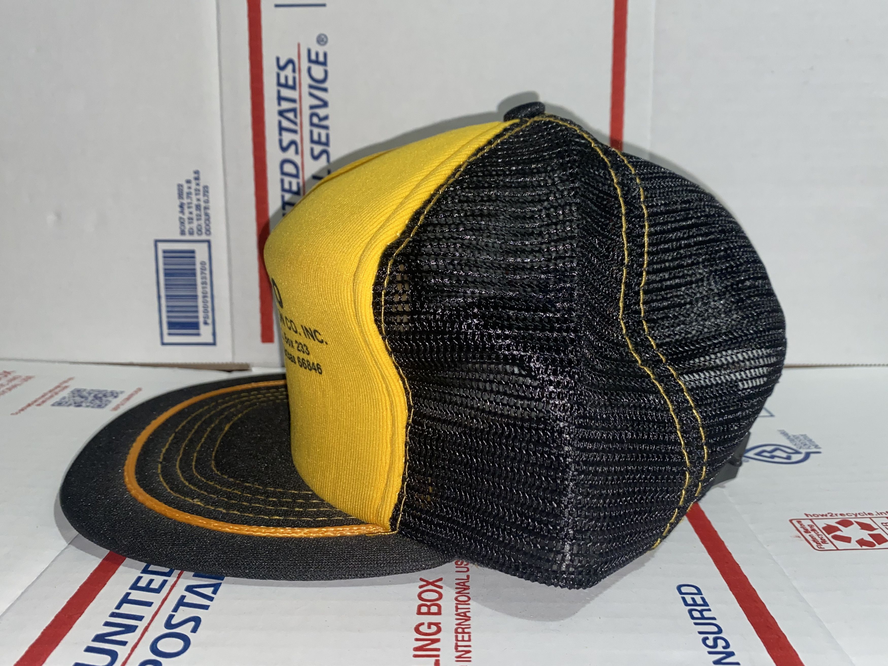 Vintage vtg Neosho Construction Co. Inc. trucker hat cap Kansas USA Size ONE SIZE - 3 Thumbnail
