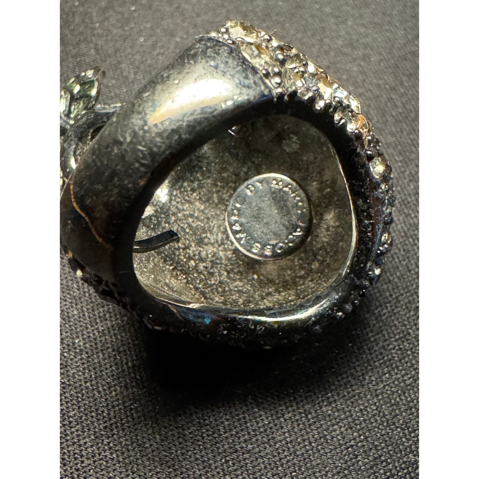 Marc by Marc Jacobs Marc Jacobs Pear Silver Tone Rhinestone Ring Size 5.5 Size ONE SIZE - 6 Thumbnail
