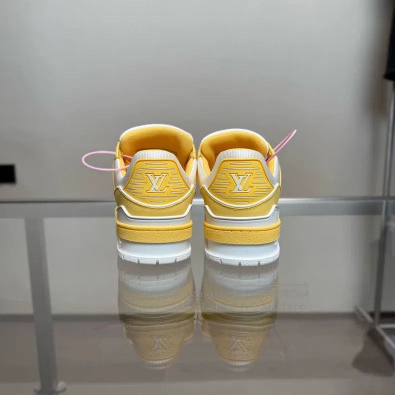 Louis Vuitton Louis Vuitton Trainer New White and Yellow shoes Size US 7 / IT 37 - 3 Thumbnail