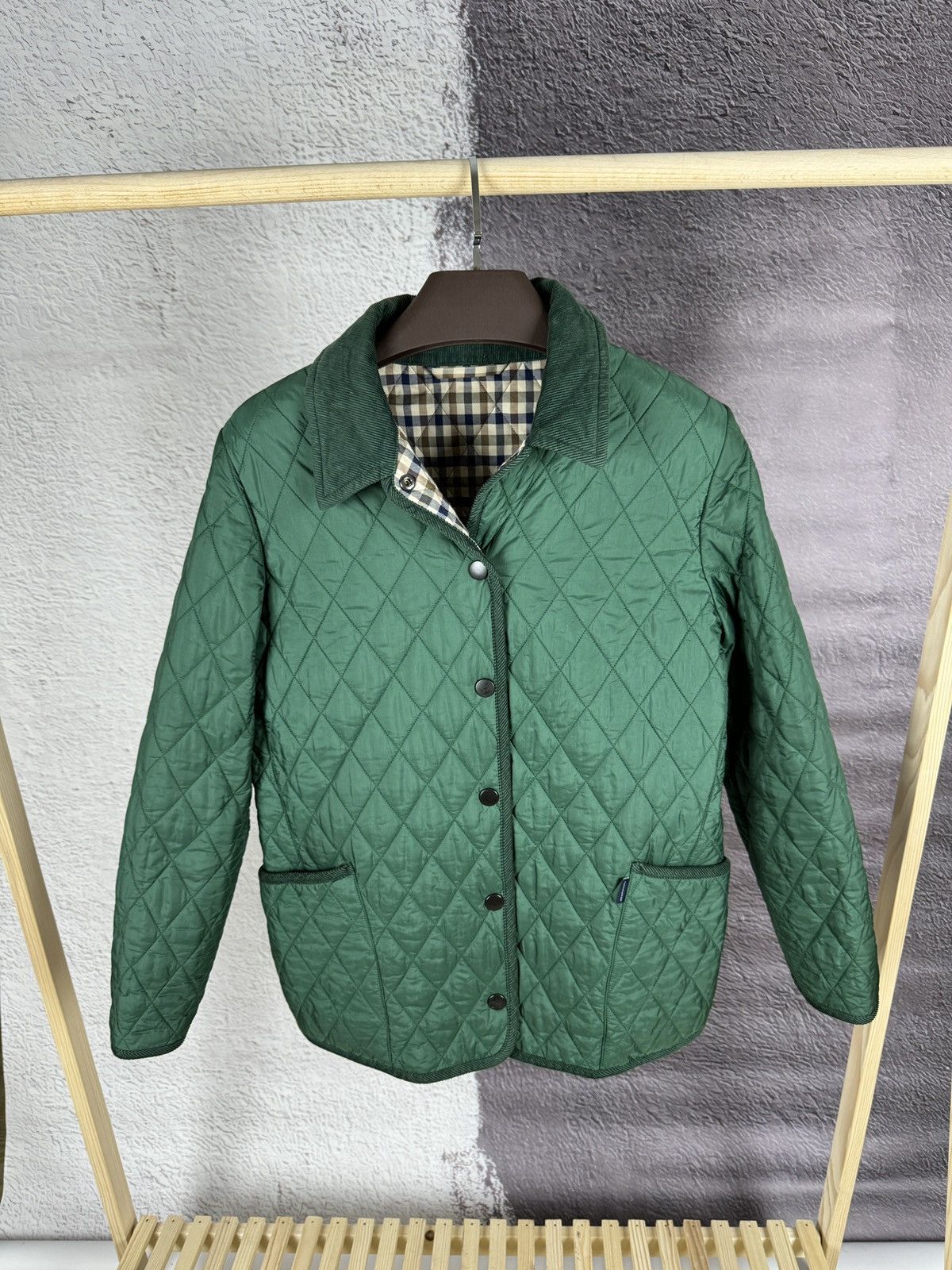Aquascutum Aquascutum Green Quilted women’s jacket check size M Size M / US 6-8 / IT 42-44 - 3 Thumbnail