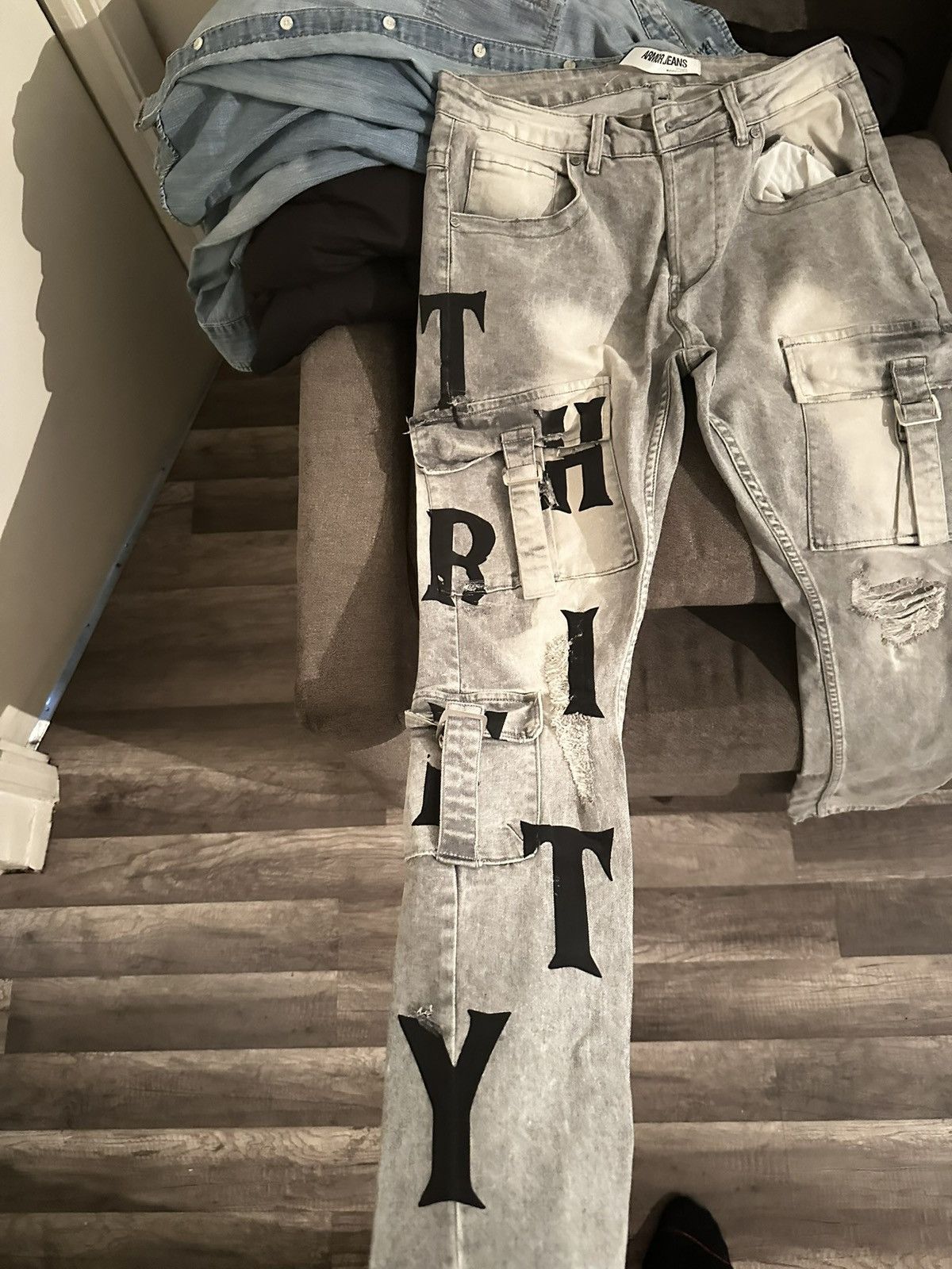 Other Thrifty Styles NYC Custom Made Jeans Size US 32 / EU 48 - 2 Thumbnail