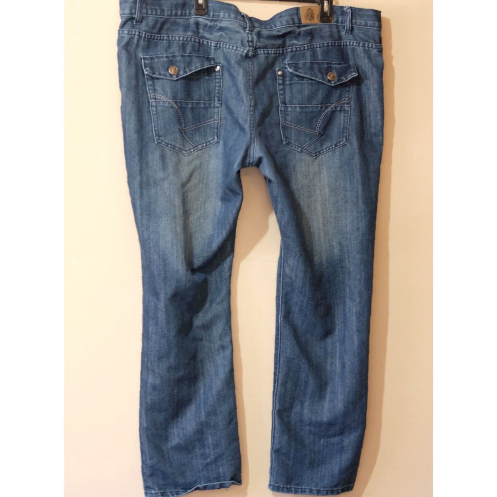 Denime Nostic Jeans Men 48x33 Blue Denim Cotton/Poly Straight Leg Regular Size 48 Inseam 31.5" Belt Loops Jeans #p81-6 Mens Size US 32 / EU 48 - 7 Thumbnail