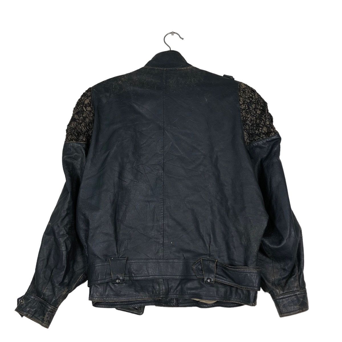 Japanese Brand 🔥Vintage Biker Leather Jacket Double Collar Issey Miyake Size US M / EU 48-50 / 2 - 8 Thumbnail