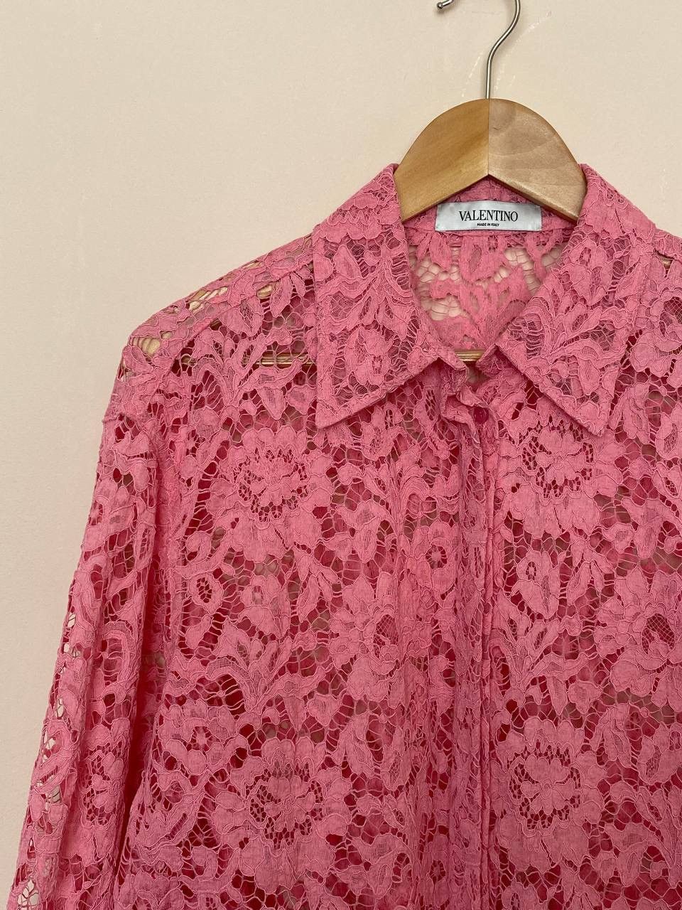 Valentino RRP 2900$ VALENTINO GARAVANI 2021 Long-Sleeve Lace Shirt Size L / US 10 / IT 46 - 4 Thumbnail