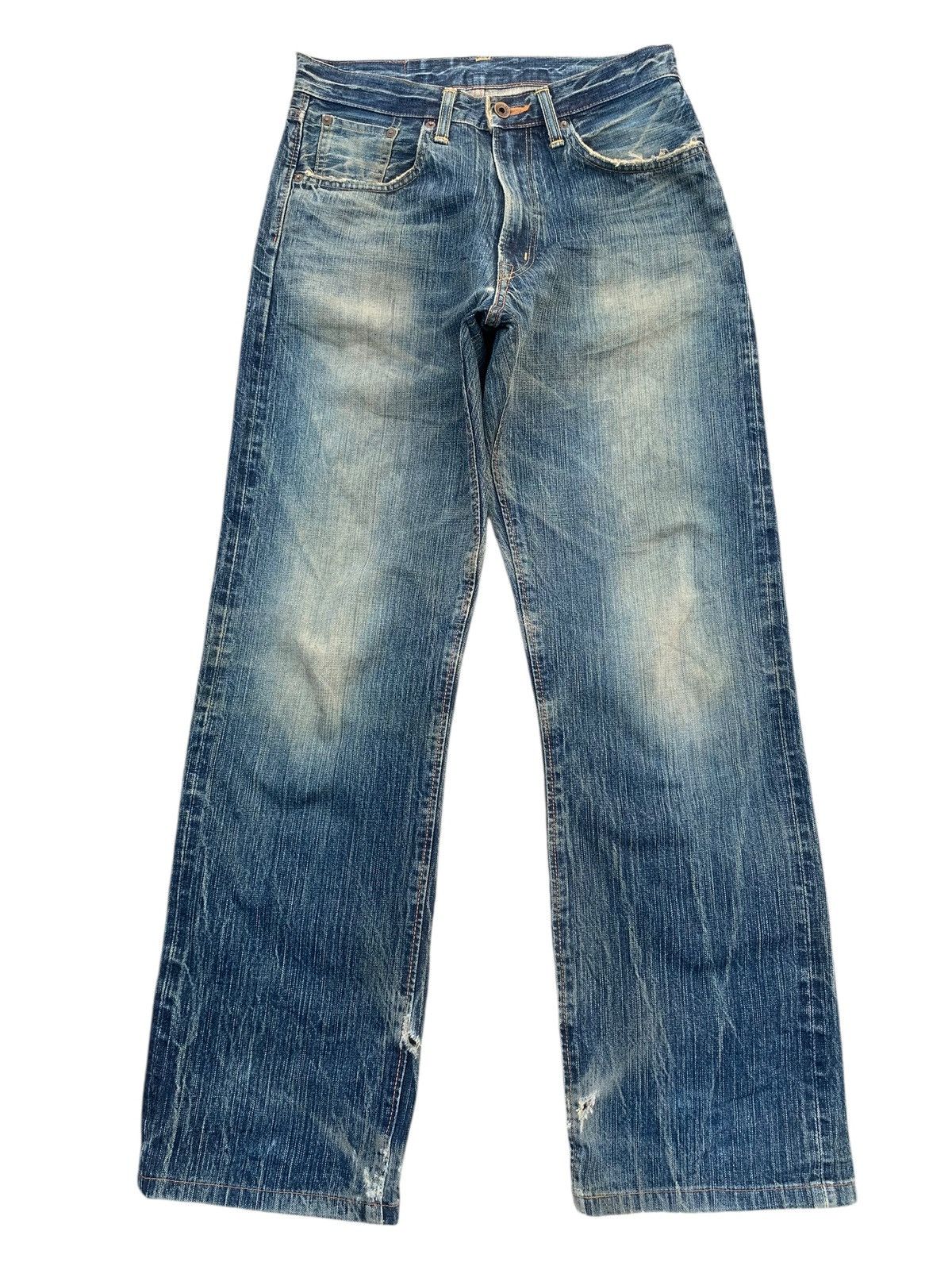 Edwin VINTAGE EDWIN 505z SELVEDGE FADED&RUSTY DISTRESSED DENIM Size US 30 / EU 46 - 1 Thumbnail
