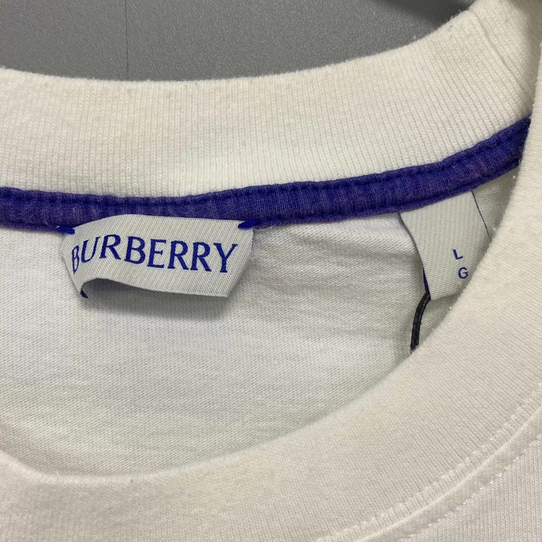 Burberry Burberry White Horseferry Applique SS Tee L Size US L / EU 52-54 / 3 - 5 Thumbnail