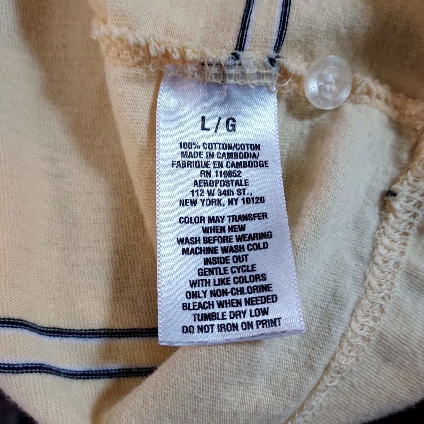 Vintage VINTAGE Aeropostale Authentic Fit Shirt Men Size Large Short Sleeve Stripped Rugby Polo Size US L / EU 52-54 / 3 - 7 Thumbnail