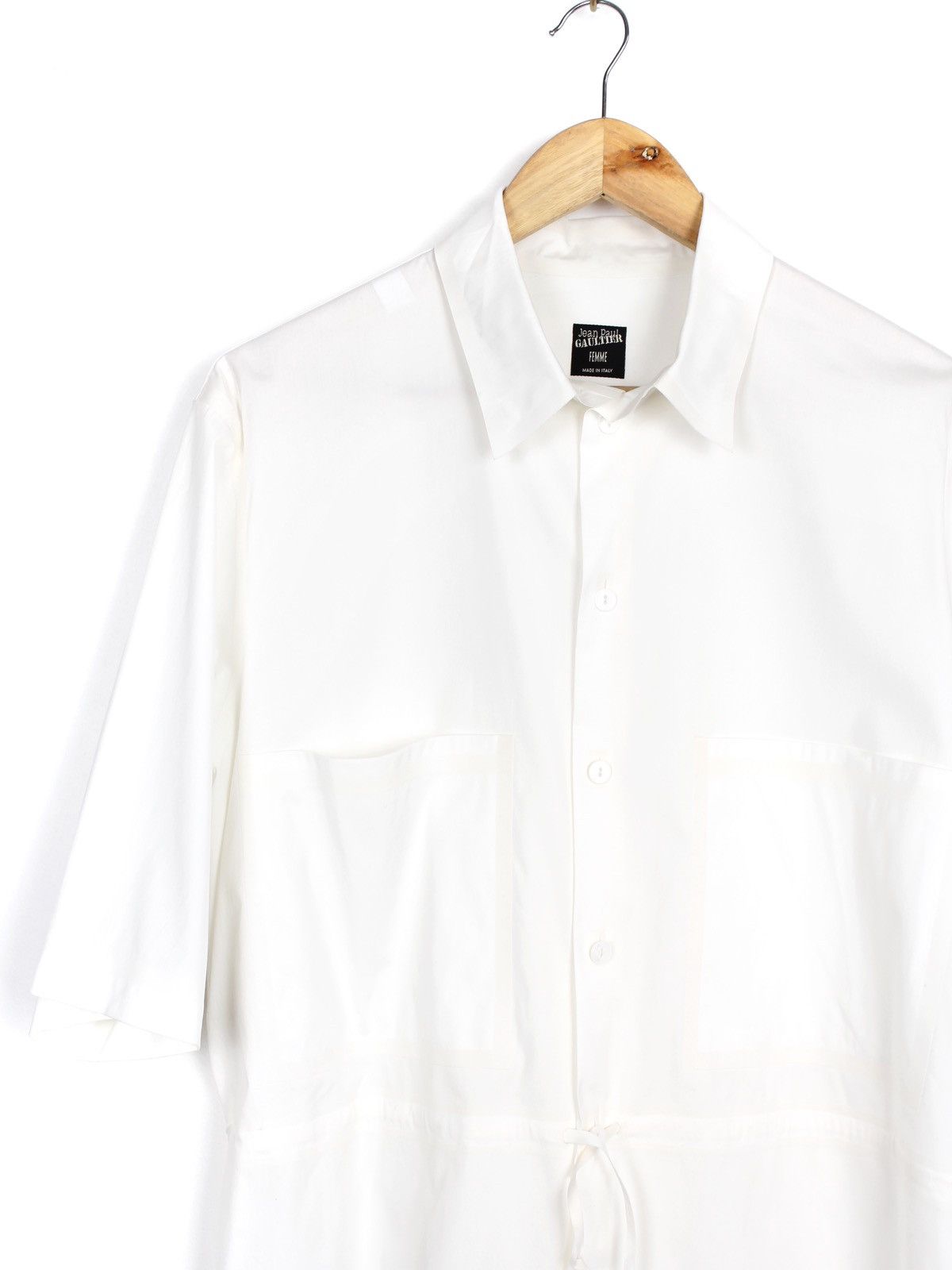 Jean Paul Gaultier NWT Jean Paul Gaultier Vintage 00s White Seamless Shirt Size L / US 10 / IT 46 - 2 Thumbnail