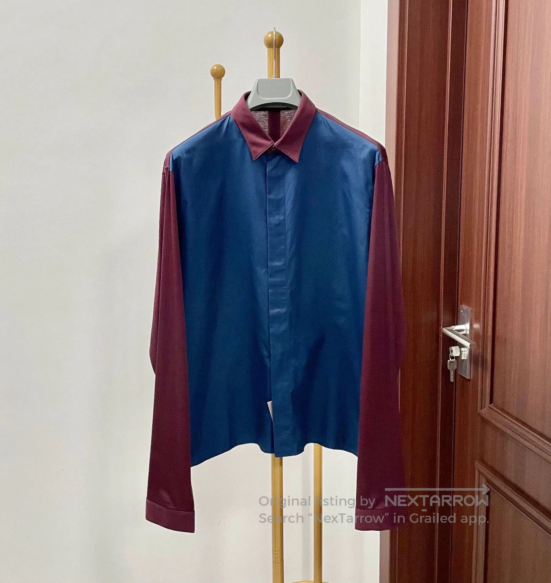 Dior Dior Men's Silk-Cotton Stretch Panel Shirt. Size US M / EU 48-50 / 2 - 1 Thumbnail
