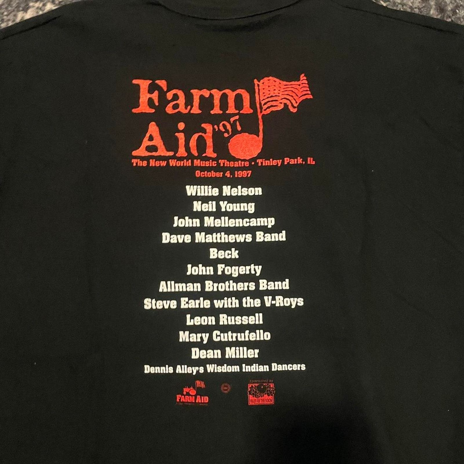 Other 1997 Farm Aid Concert black cotton tee concert tee Size US L / EU 52-54 / 3 - 4 Thumbnail