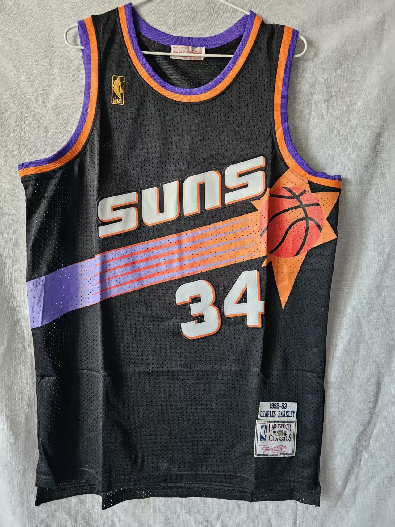 NBA Phoenix Suns #34 Charles Barkley Jersey Black Size US XL / EU 56 / 4 - 1 Thumbnail
