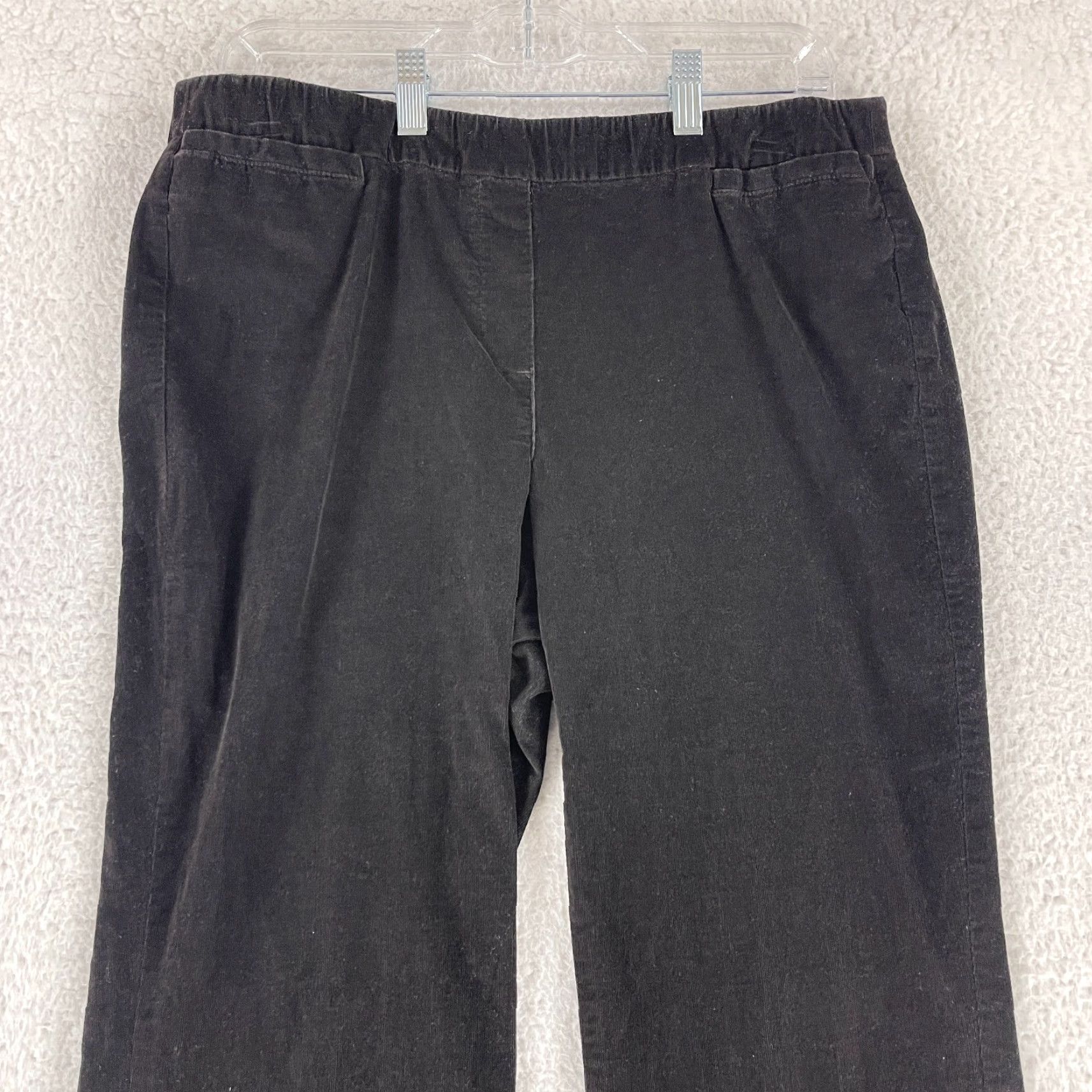J. Jill J. Jill Pants Womens Size 10 Brown Corduroy Pull On Straight Leg Mid-Rise Casual Size 32" / US 10 / IT 46 - 2 Thumbnail