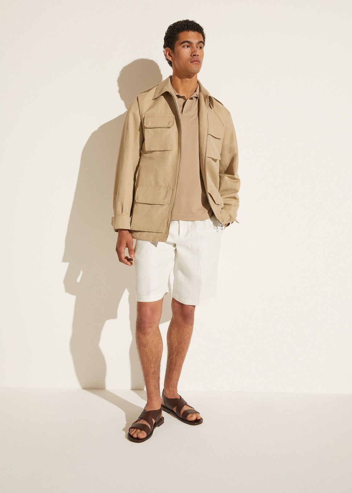 Loro Piana o1srvl11e0924 Nauro Jacket in Beige Size US M / EU 48-50 / 2 - 4 Thumbnail