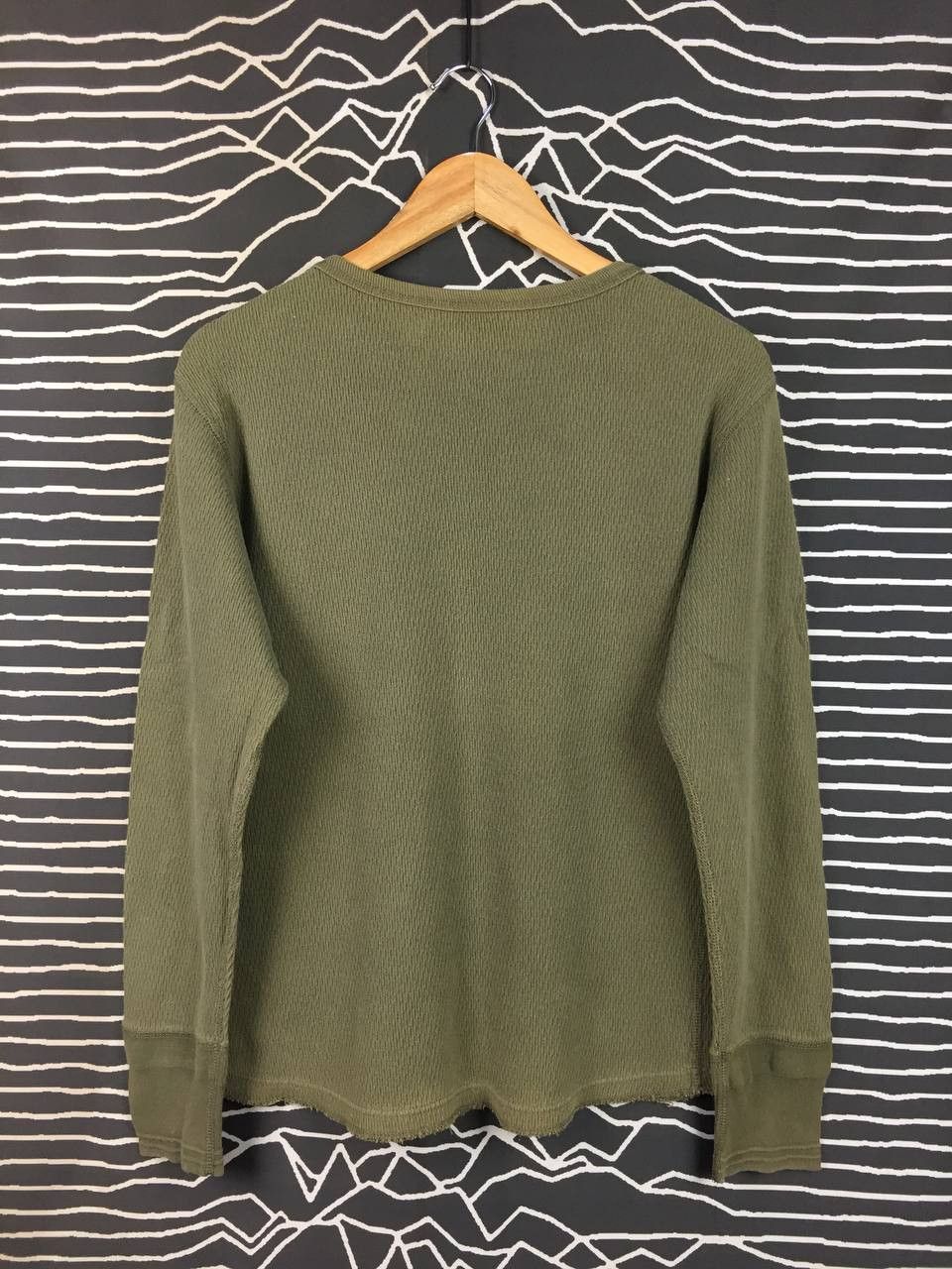 Vintage Hanes Sportswear BZD Army Waffle Knit Thermal Longsleeve Tee Size US M / EU 48-50 / 2 - 7 Thumbnail