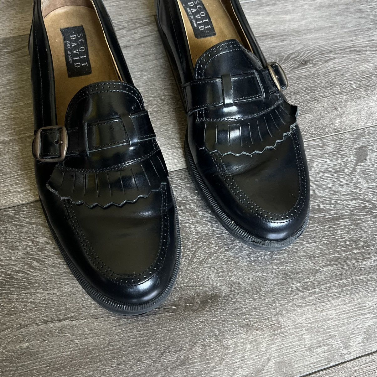 Vintage Vintage 1980s Scott David Tassel Leather Loafers Shoes Black Size US 6 / IT 36 - 8 Thumbnail