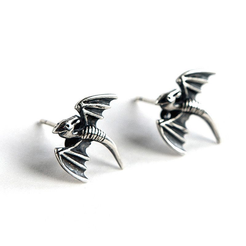 Jewelry Bird Punk Earrings One Pairs Chrome Jewelry Size ONE SIZE - 6 Thumbnail