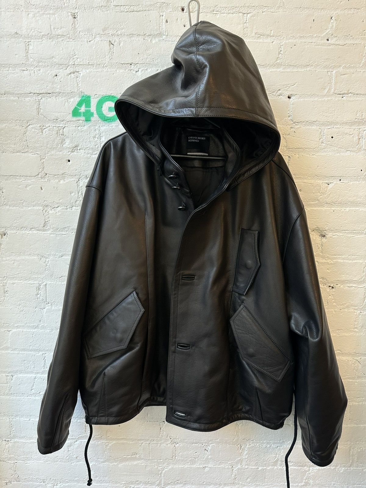 Enfants Riches Deprimes Erd MALCOM LEATHER HOOD JACKET XL Black Leather Size US XL / EU 56 / 4 - 2 Thumbnail