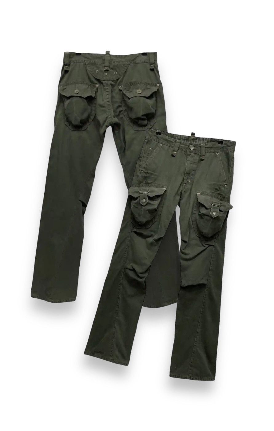 Image of Edwin x Military Dopekhaki 3D Pocket Bush Cargo Pants Travis Scott Style in Green, Men's (Size 31)