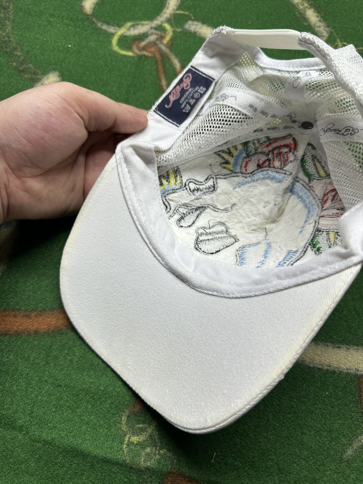 Ed Hardy Ed Hardy Tattoo Y2K Vintage Skull Roses Trucker Hat Size ONE SIZE - 9 Thumbnail